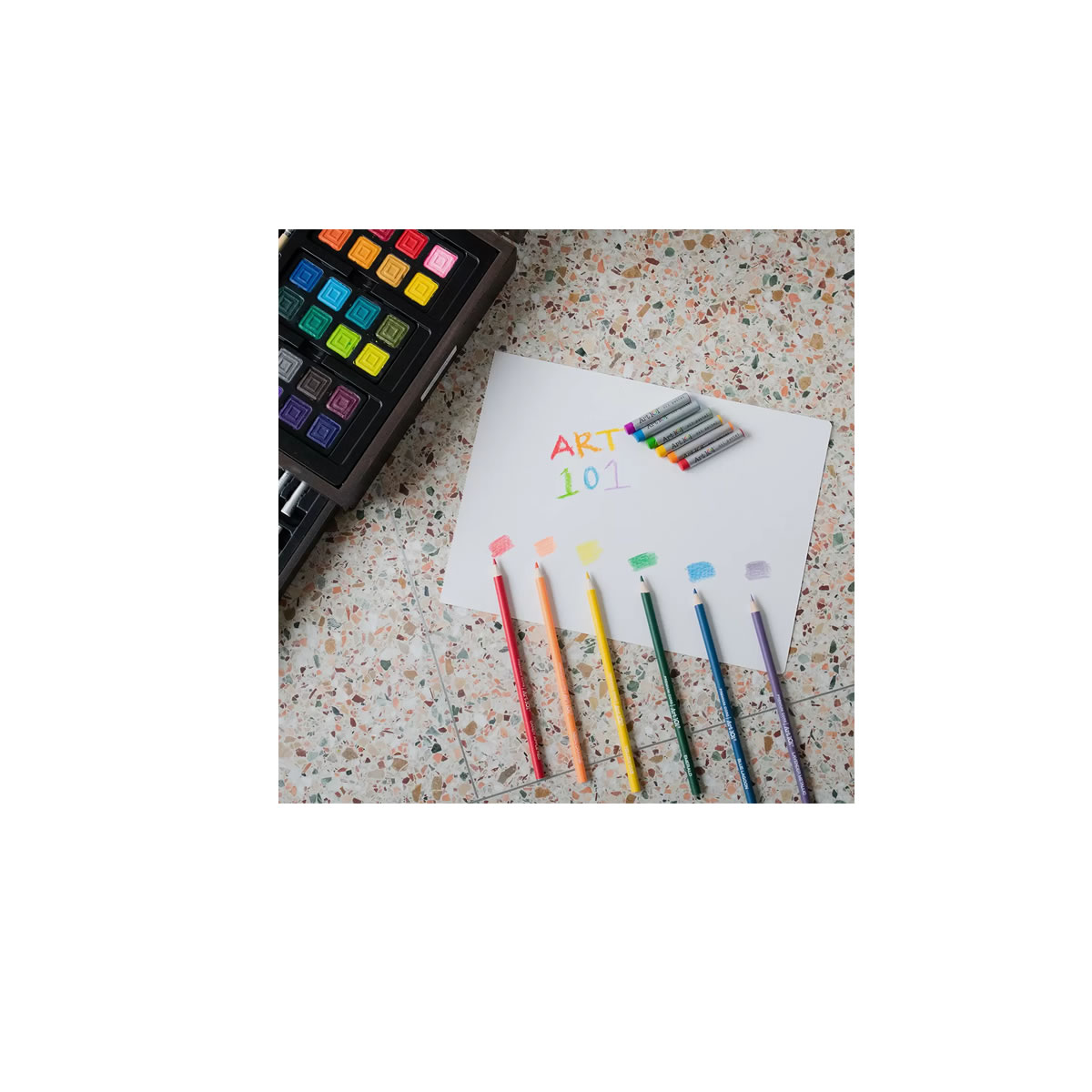 Set De Arte Con 132 Piezas Art 101 Colores Núcleo Premium