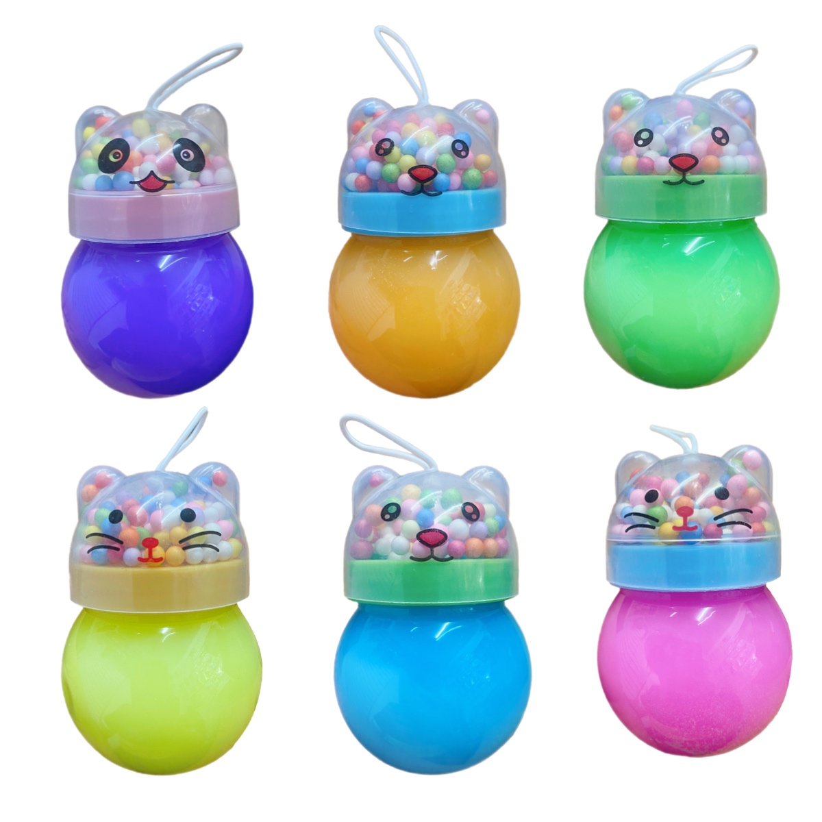 Slime Brilloso Esfera Oso Regalos Juguete Caja 12pz