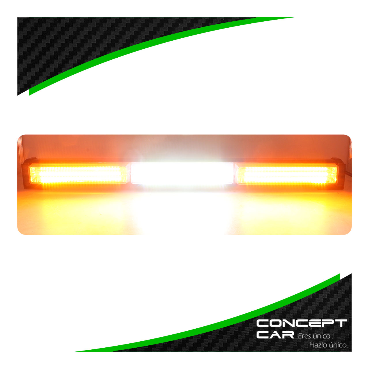 Barra Torreta Estrobo Codigo Leds Cob Policia 18 Pulg 30w