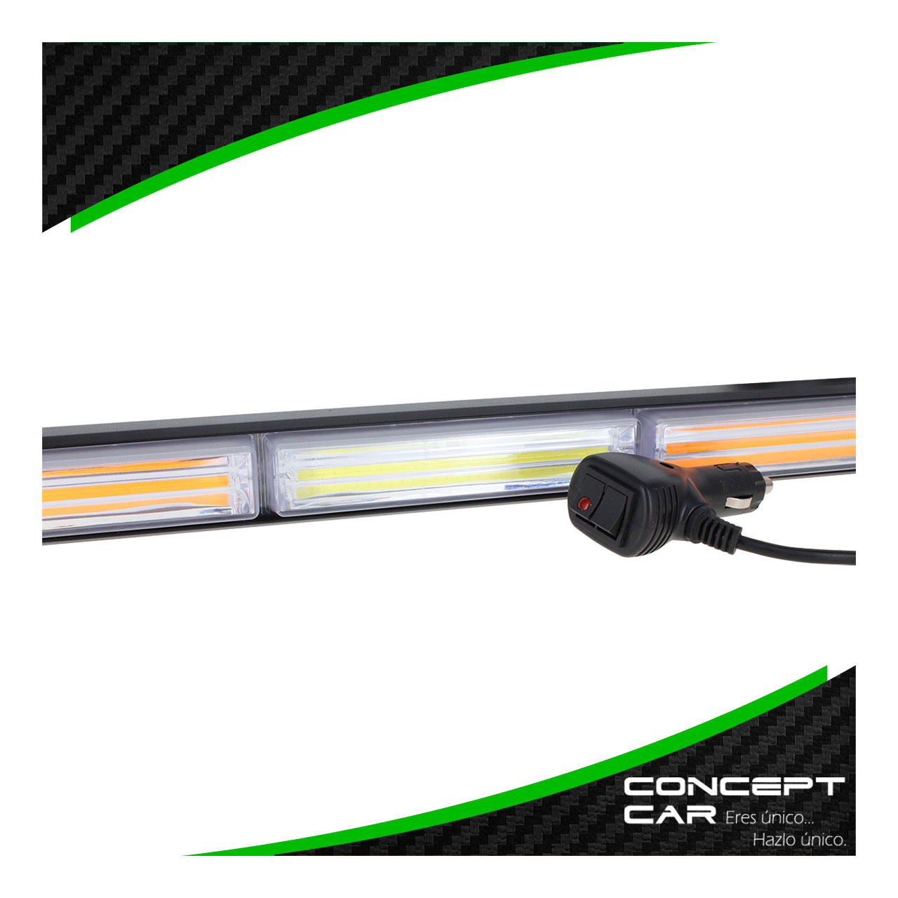 Barra Torreta Estrobo Codigo Leds Cob Policia 18 Pulg 30w