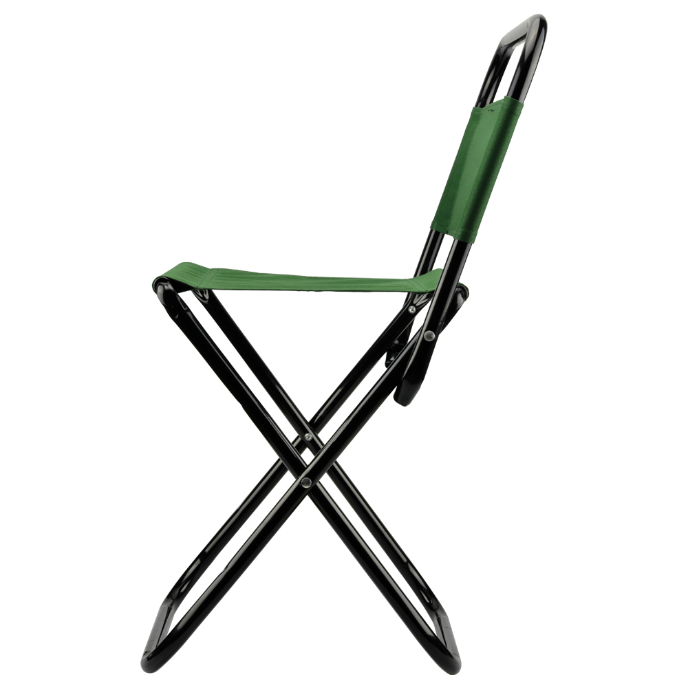 Silla Plegable Tubular 100% poliéster Sopotra hasta 90 Kg Cubierta de PVC 600 D, Doble costura