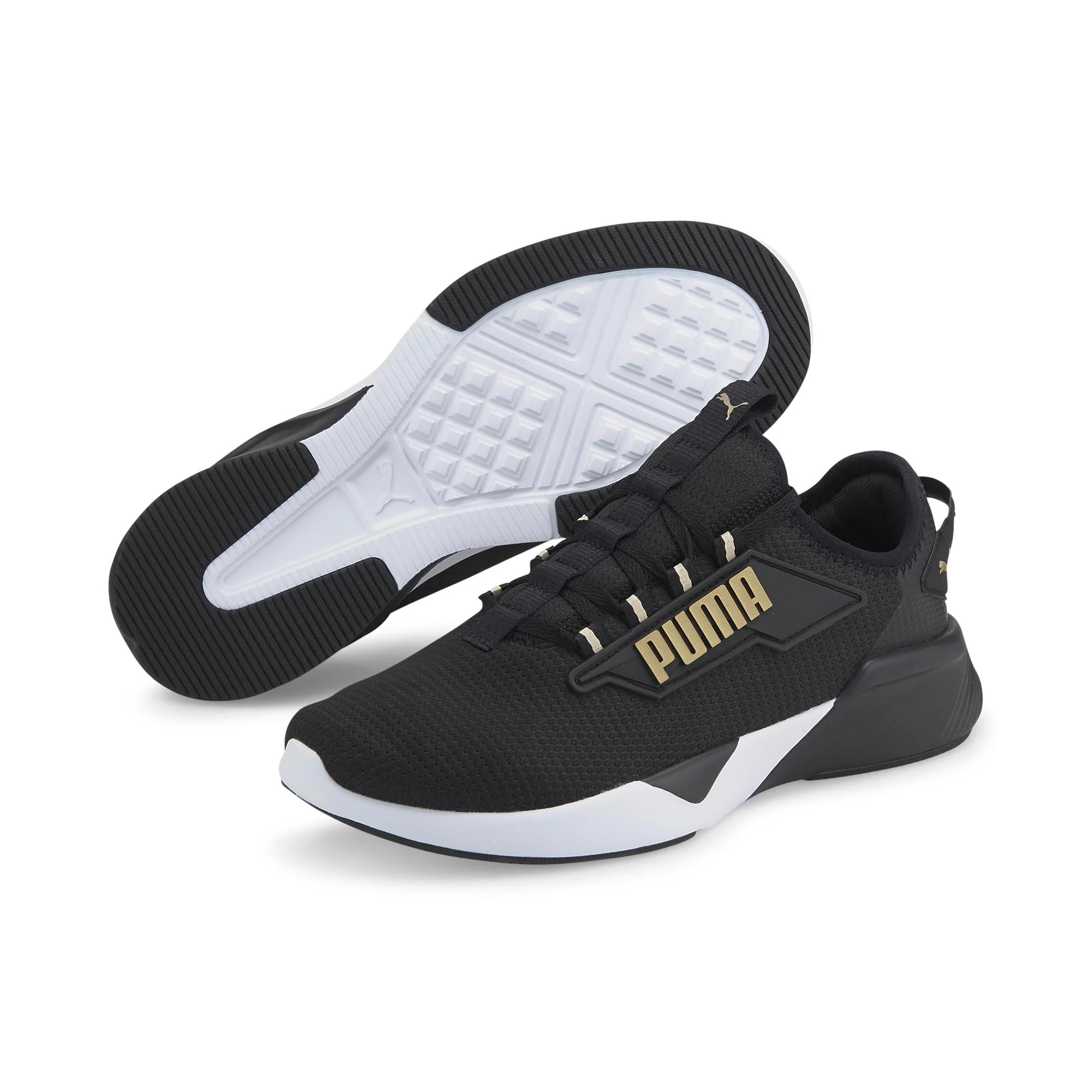 Tenis Puma Retaliate 2 Negro Dorado Mujer 376676 16