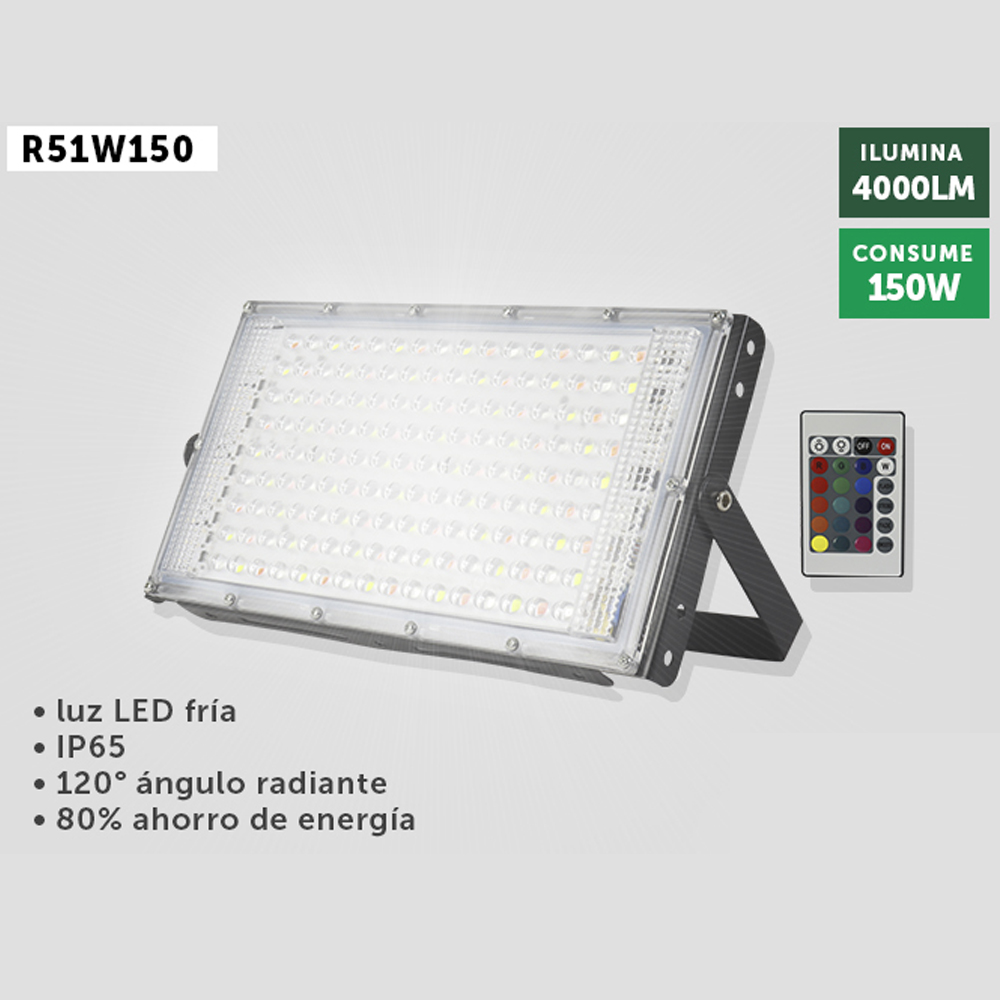Reflector RGB 150w C/ Control Tianlai