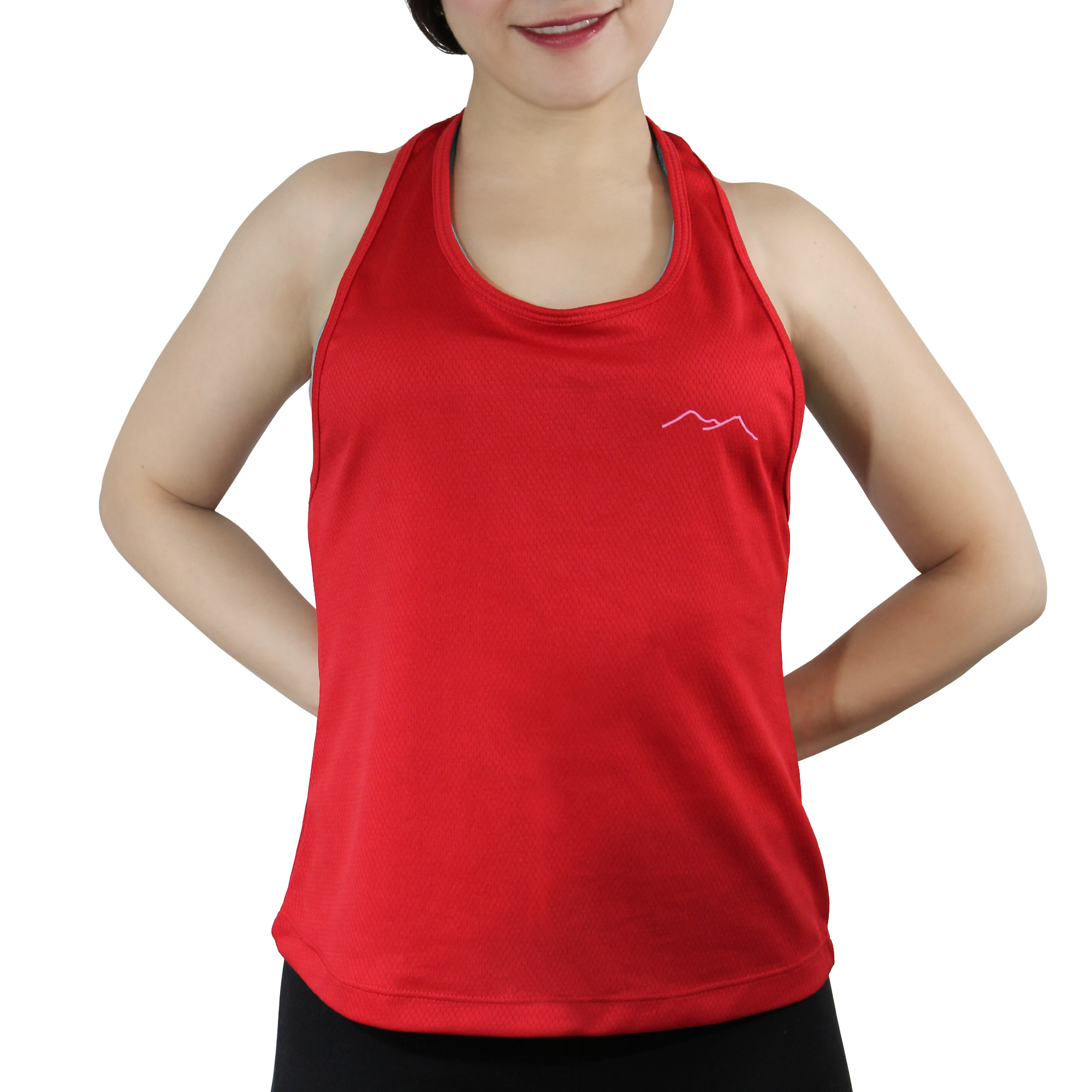Playera Rojo para Mujer Blusa Tank-Top Runner Escalada Gym KON TIKI Tulum-RD