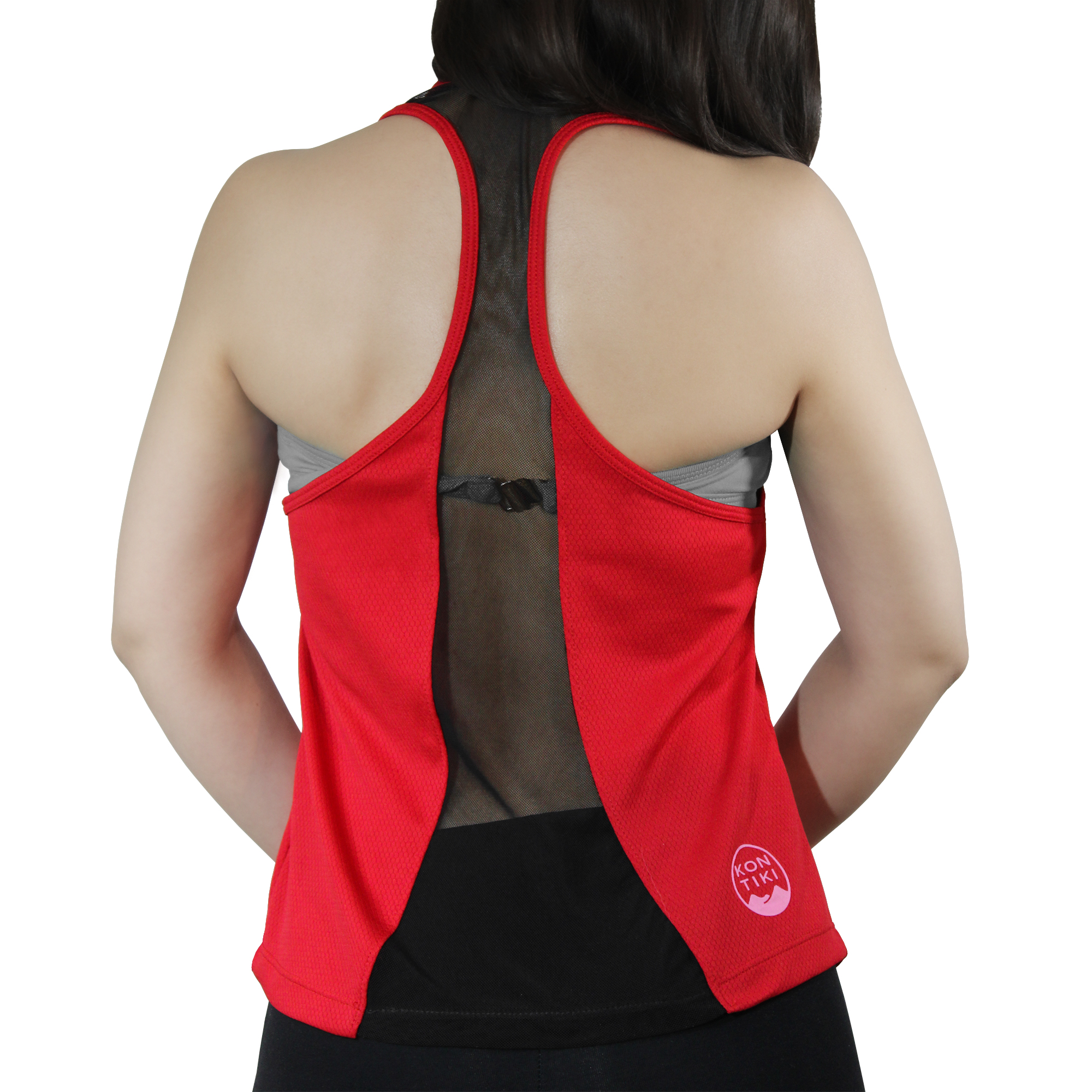 Playera Rojo para Mujer Blusa Tank-Top Runner Escalada Gym KON TIKI Tulum-RD