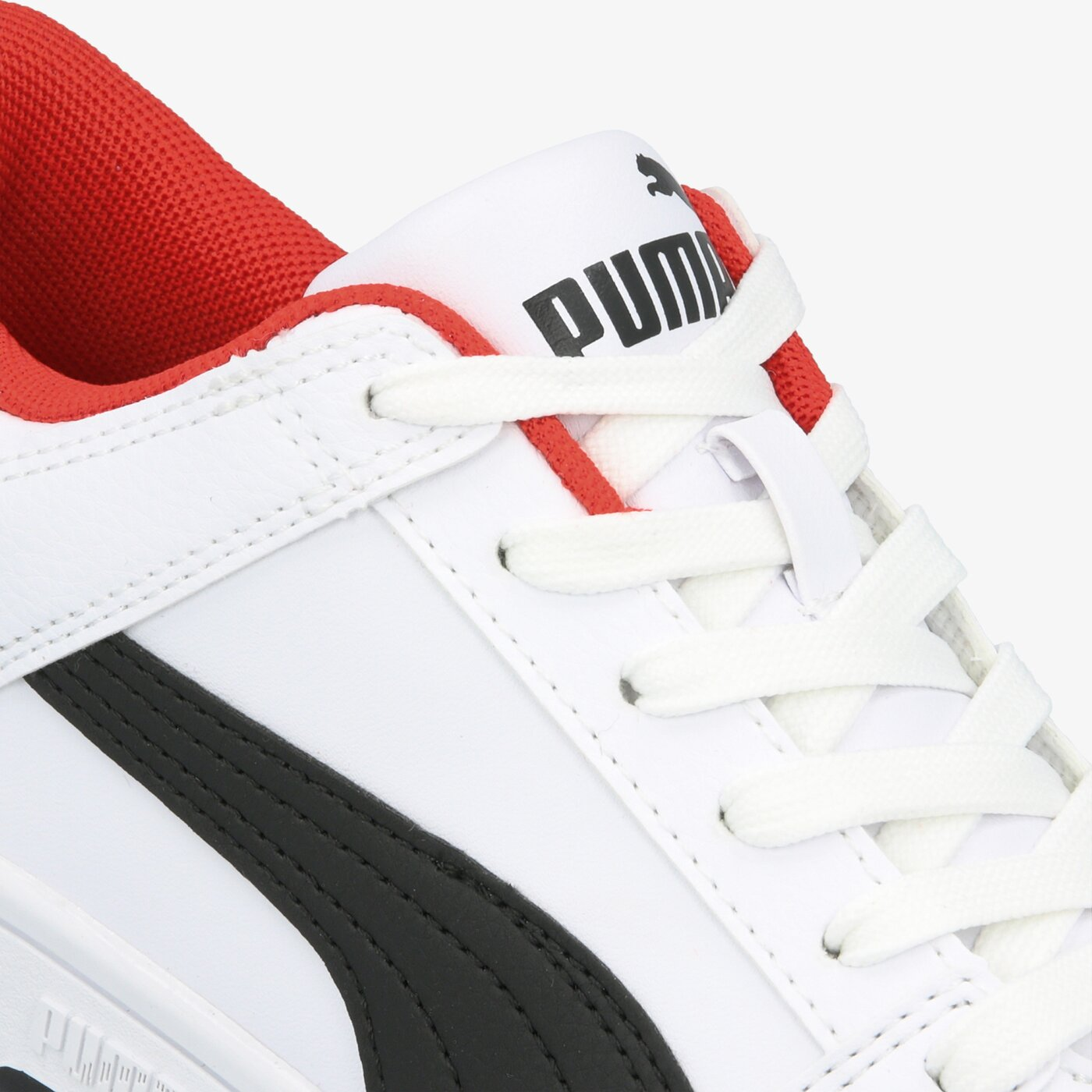 Tenis Puma Rebound Layup Blanco Negro Dama Niños 370490 01