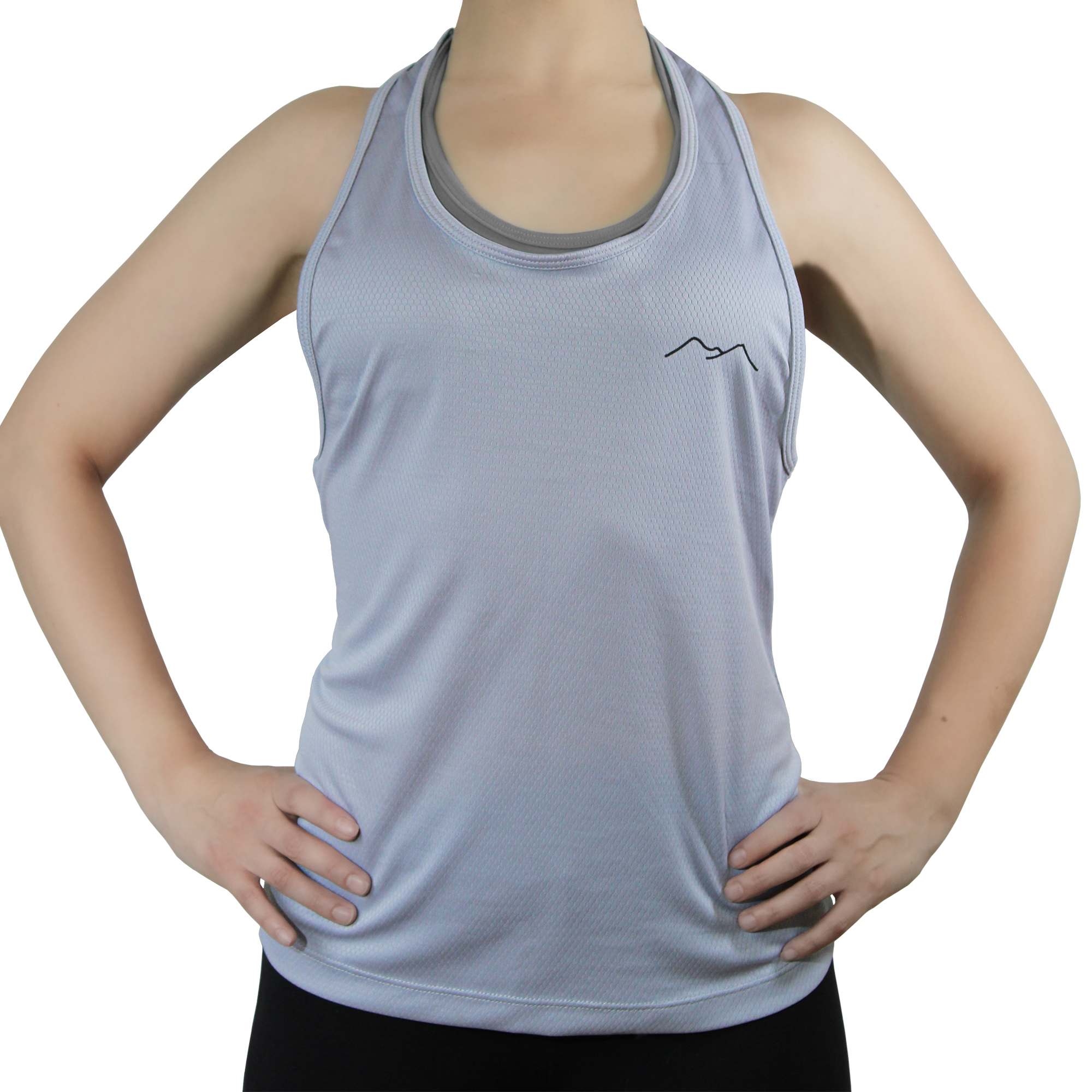 Playera Gris para Mujer Blusa Tank-Top Runner Escalada Gym KON TIKI Tulum-GR