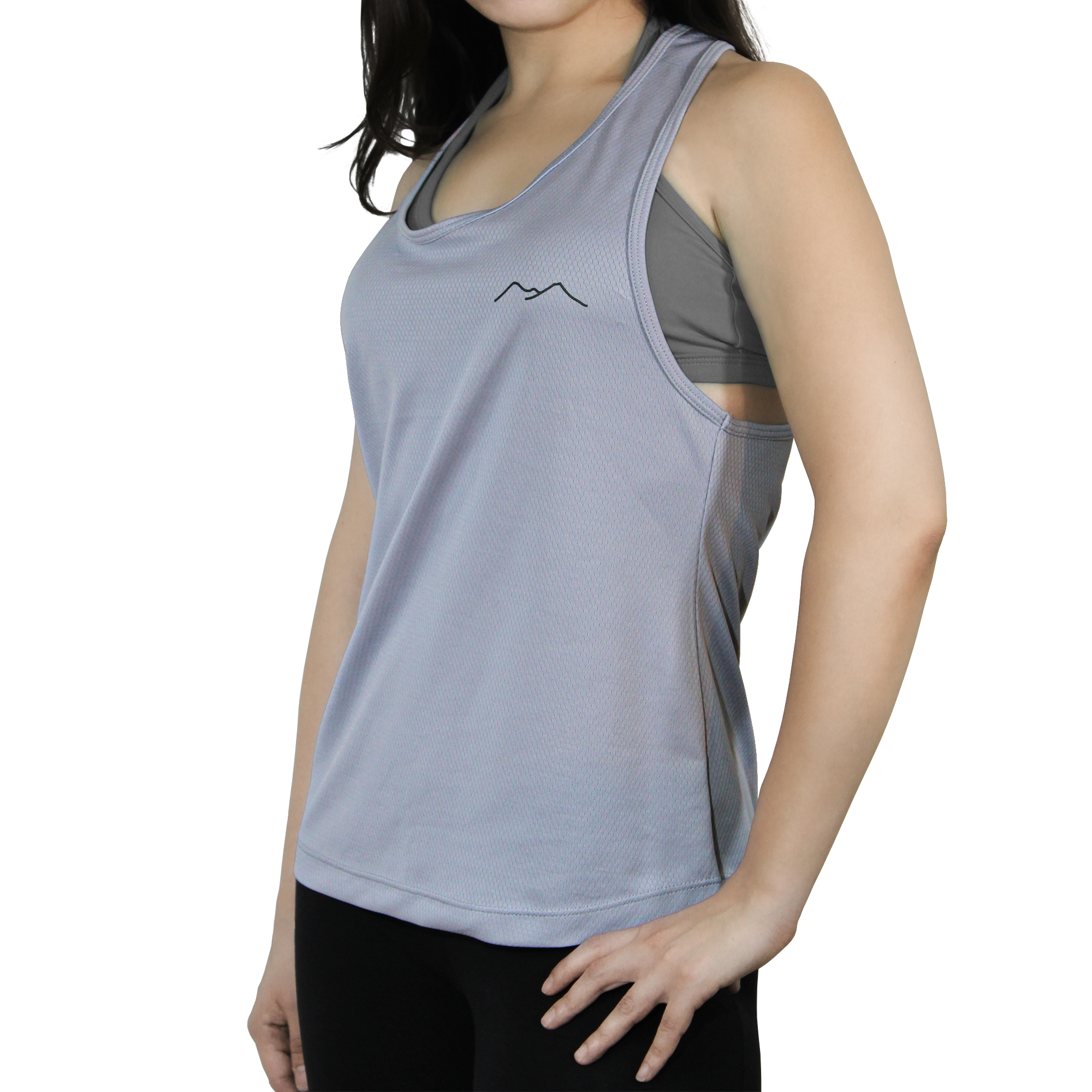 Playera Gris para Mujer Blusa Tank-Top Runner Escalada Gym KON TIKI Tulum-GR