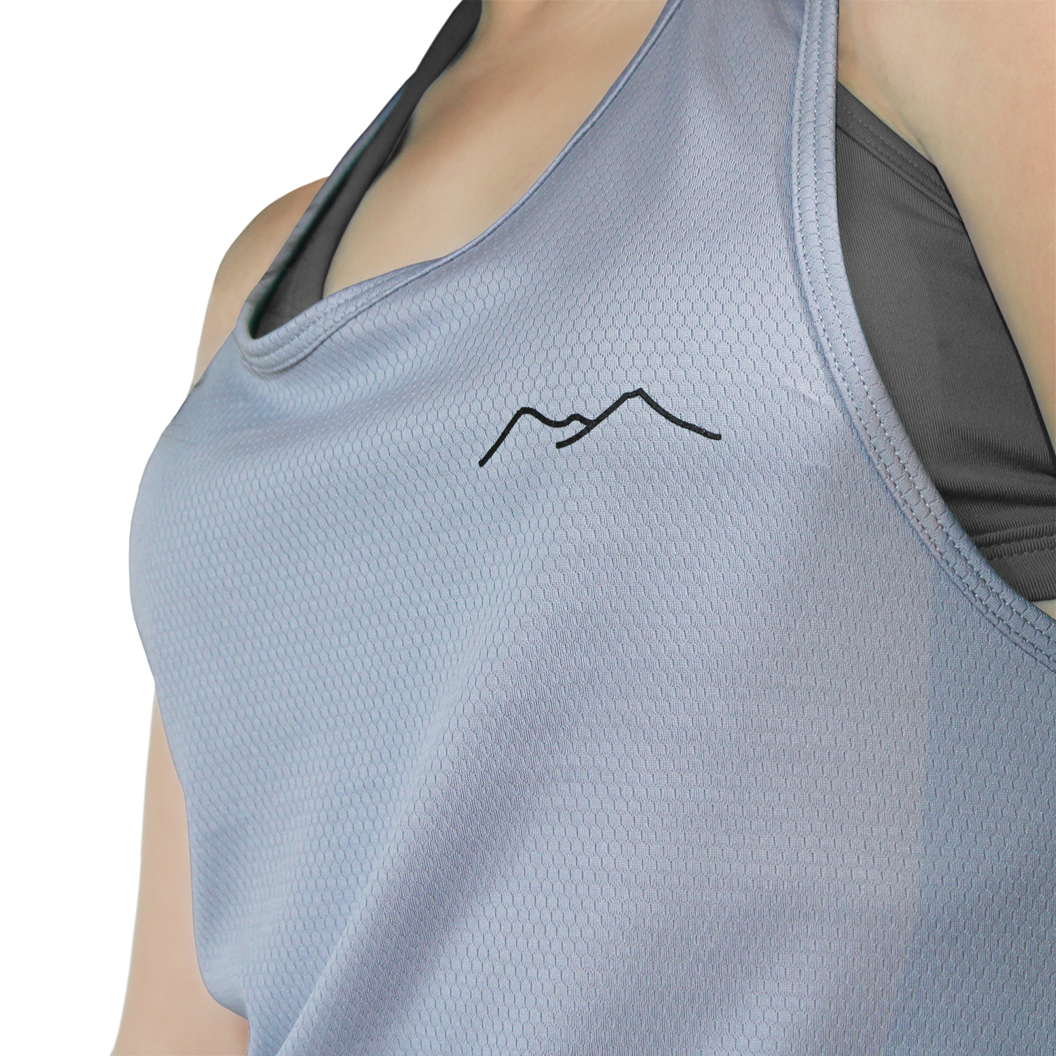 Playera Gris para Mujer Blusa Tank-Top Runner Escalada Gym KON TIKI Tulum-GR