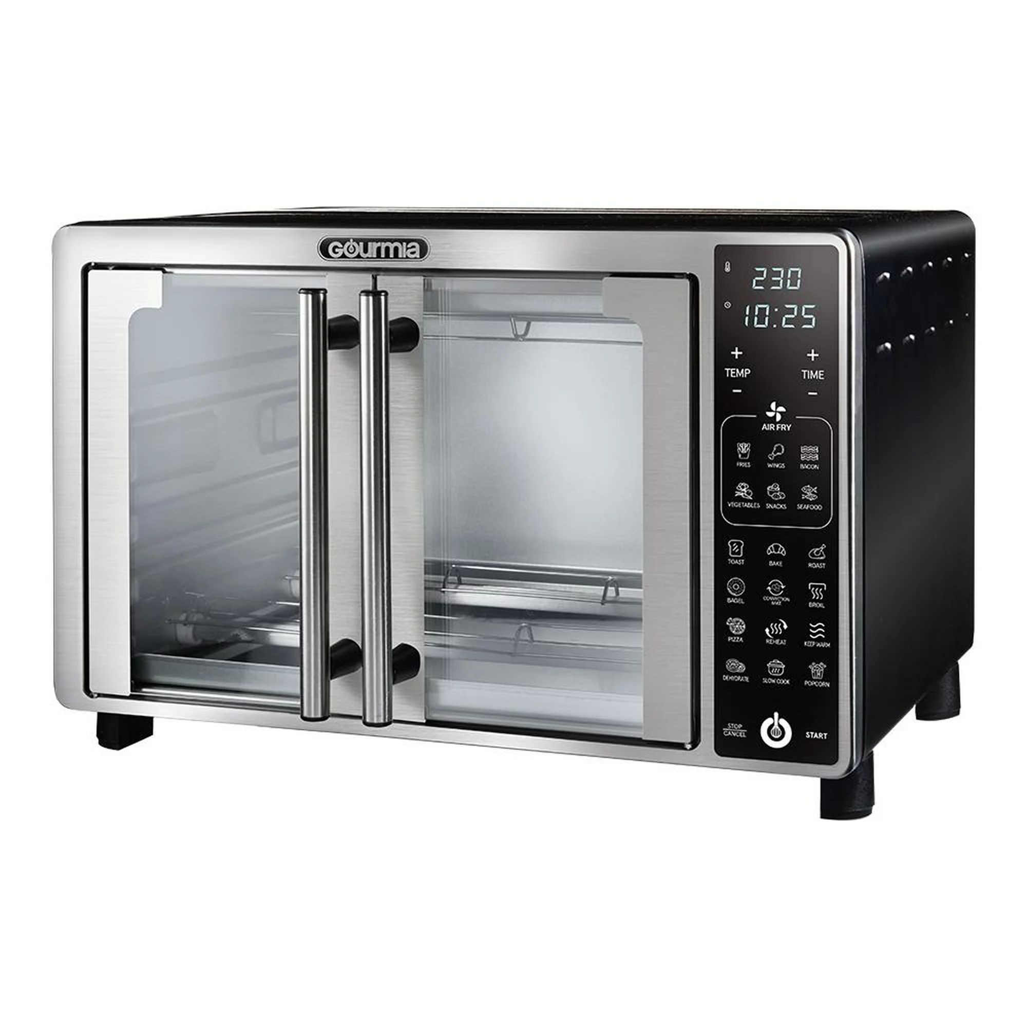 Horno Digital con Freidora de Aire Gourmia Acero Inoxidable 24 Litros.
