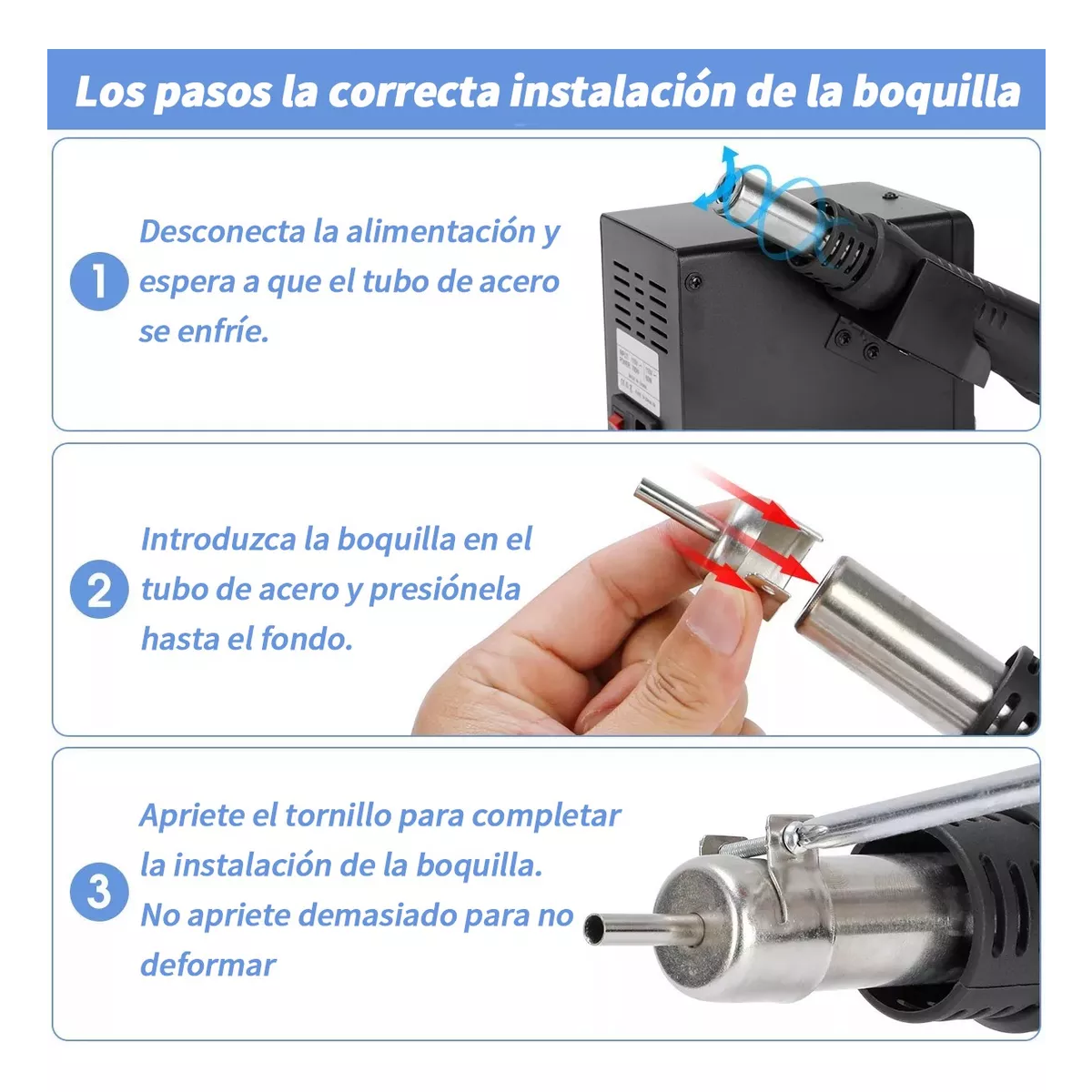 Estación De Soldadura 127v 2 En 1, Pistola De Aire Y Cautín