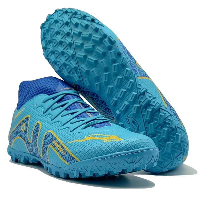 Tenis Unión TURF Azul Turquesa Fútbol Rápido Calcetín 