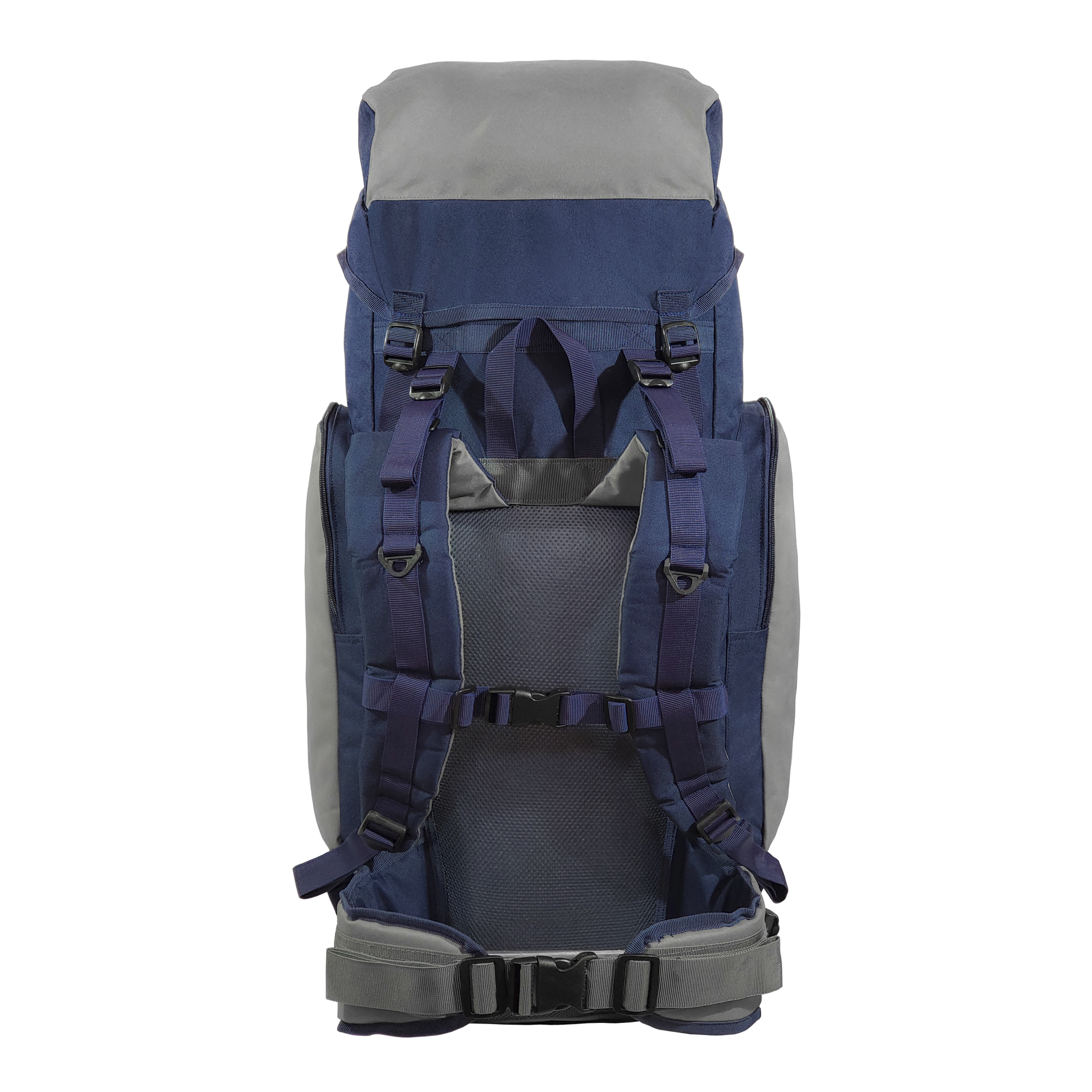 Mochila 2 en 1 Azul para Viaje y Campismo 62l + Backpack 10l Kon Tiki MAZAMITLA-AZ