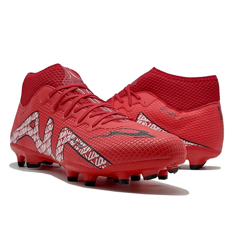 Tenis Unión TURF Rojos Hombre Futbol Soccer Taquetes Calcetín 