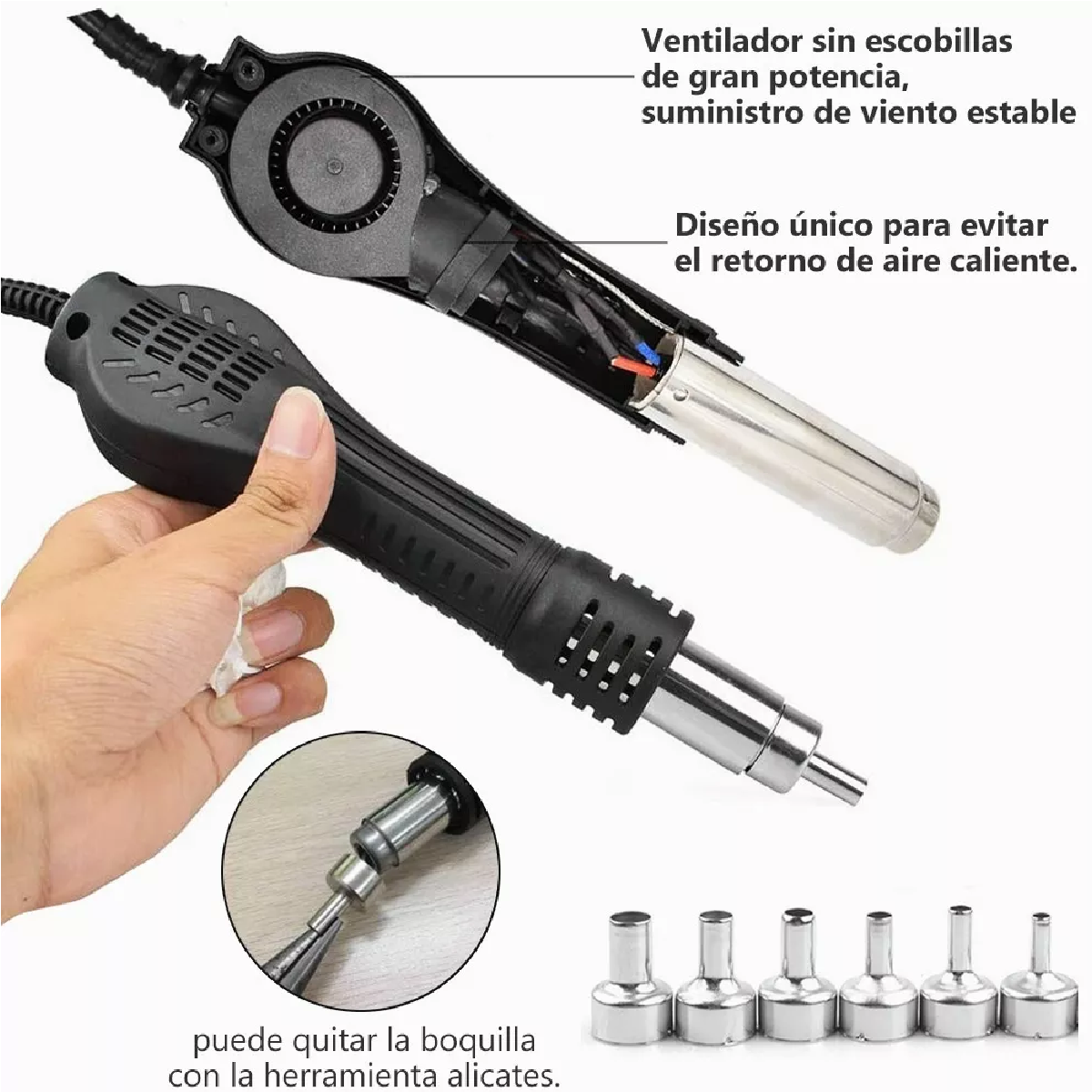 Estación De Soldadura 2 En 1 Cautín Y Pistola De Aire
