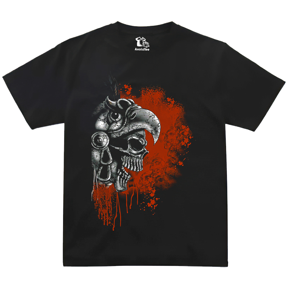 AxoloTee Playera Caballero- Perfil Cráneo Águila