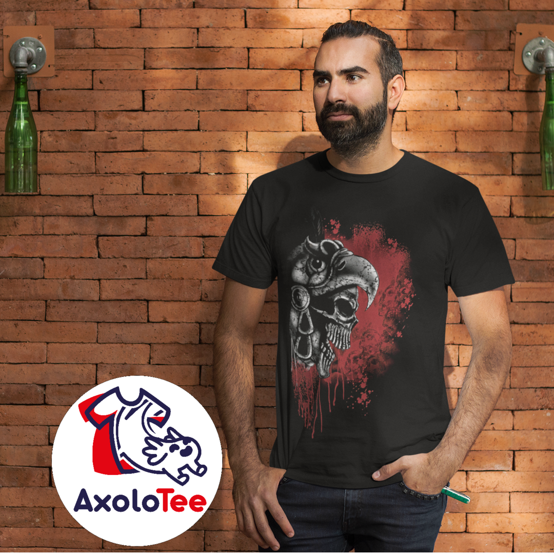 AxoloTee Playera Caballero- Perfil Cráneo Águila