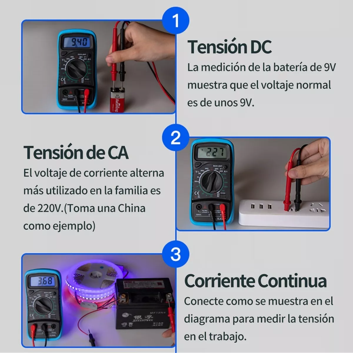 Multímetro Profesional Digital Lcd Portátil Ac/dc Xl830l