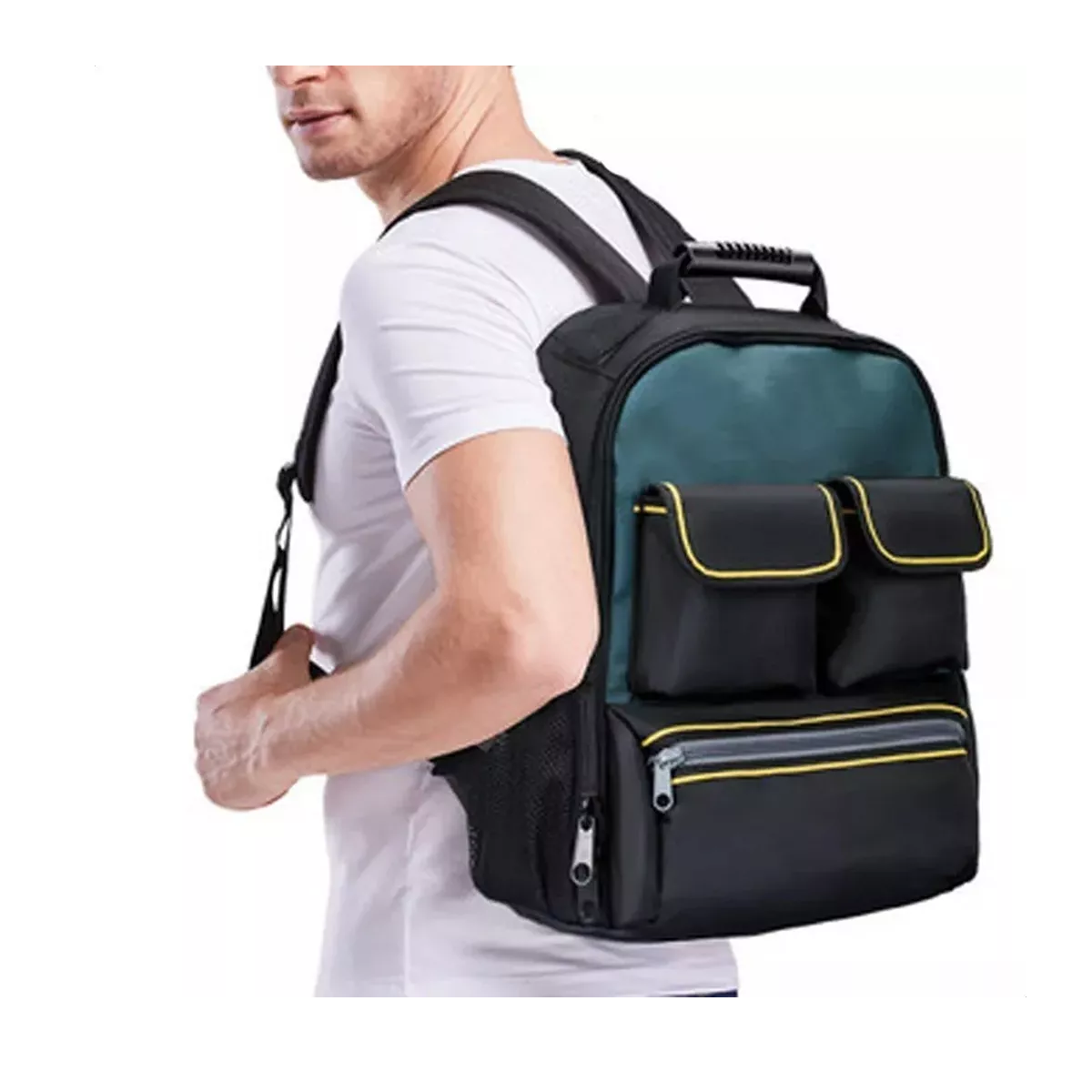 Bolsa De Herramientas Para Electricista Mochila Organizador Verde