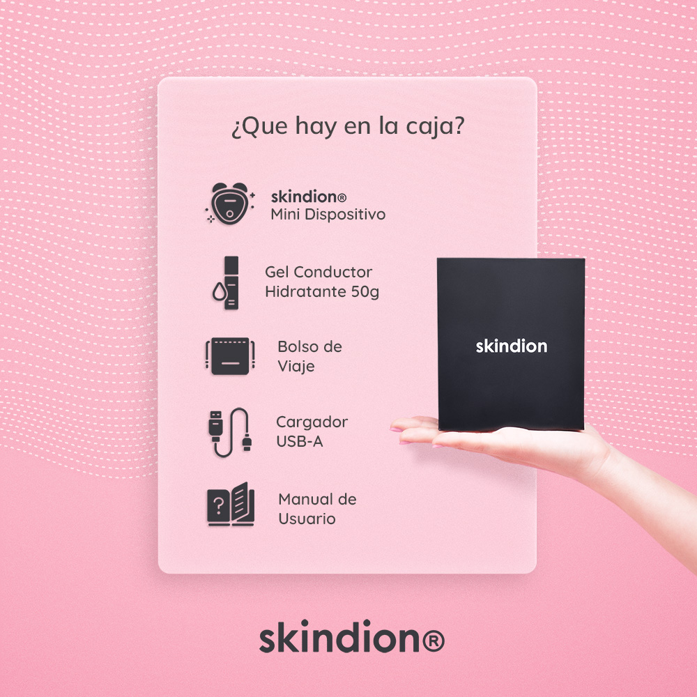 Skindion Dispositivo de Rejuvenecimiento Facial con Microcorriente Reductor de Arrugas y Tonificación Facial