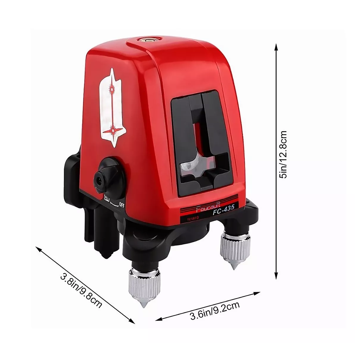 Nivel Láser Girar 360 Grados 2 Líneas Nivel 3 Autonivelante Rojo