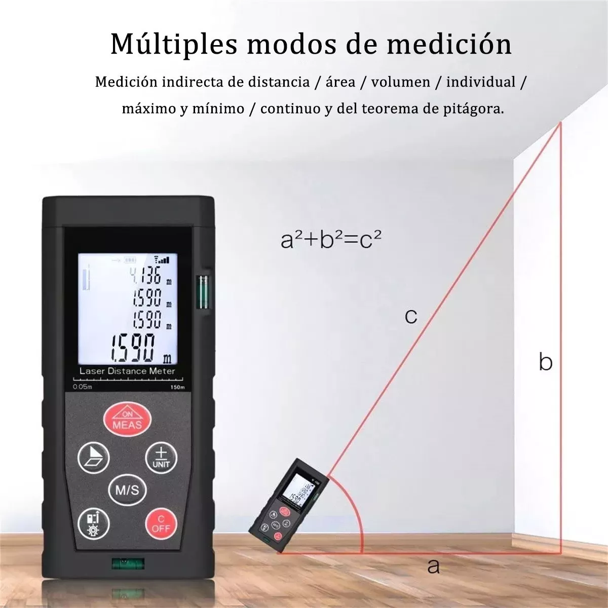 Telemetro Medidor Laser Distanciometro Negro