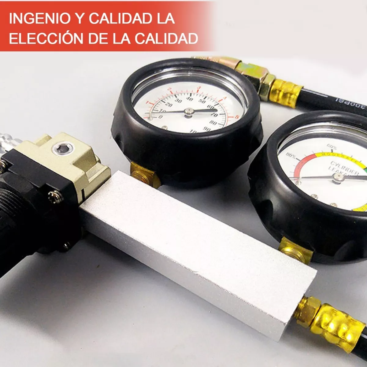 Probador De Fugas Cilindro Compresión Calibre Motor Gasolina