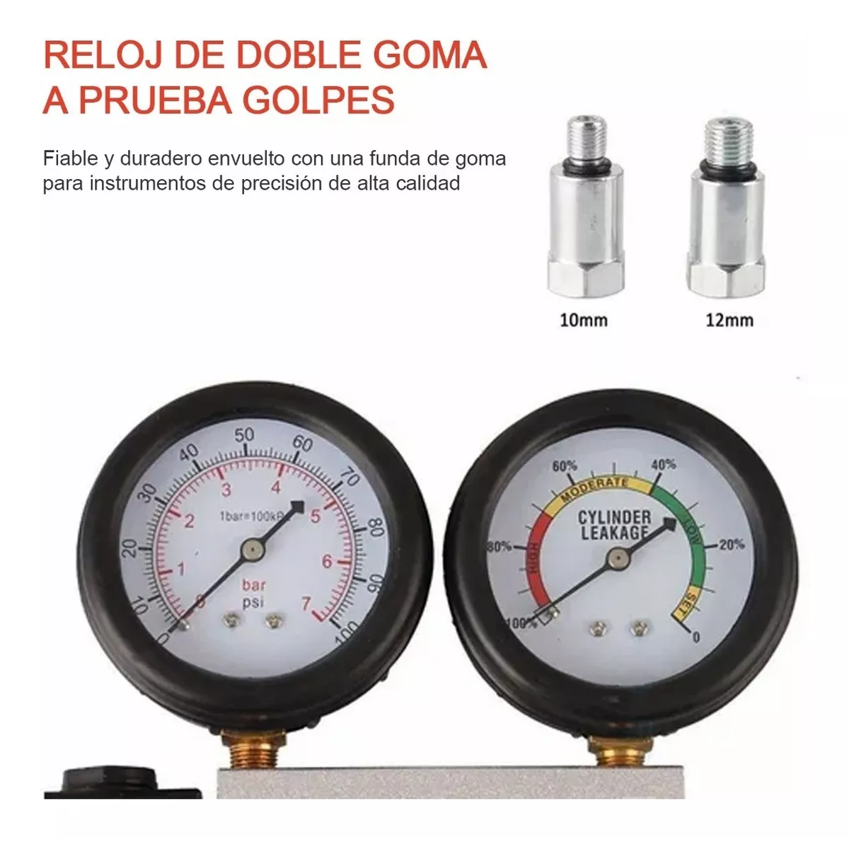 Probador De Fugas Cilindro Compresión Calibre Motor Gasolina
