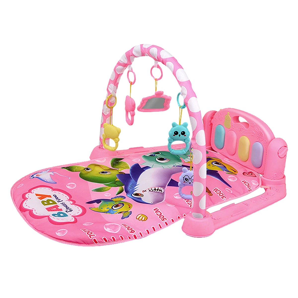 Gimnasio para Bebe Fitness Play Piano 804-A Tiburon Rosa