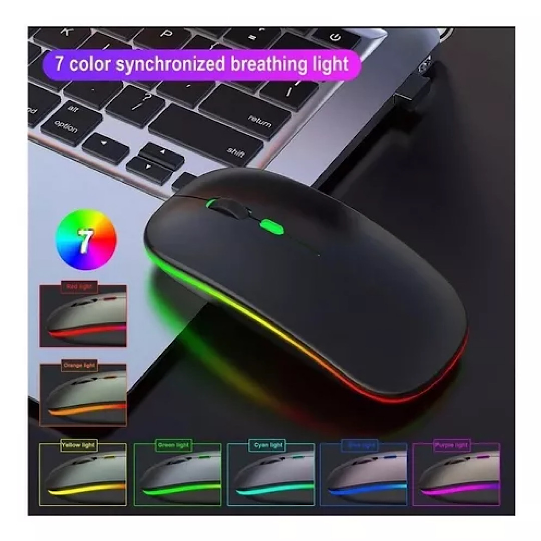 Rechargeable Ultra-thin Wireless Mouse Usb + 2.4 Wireless