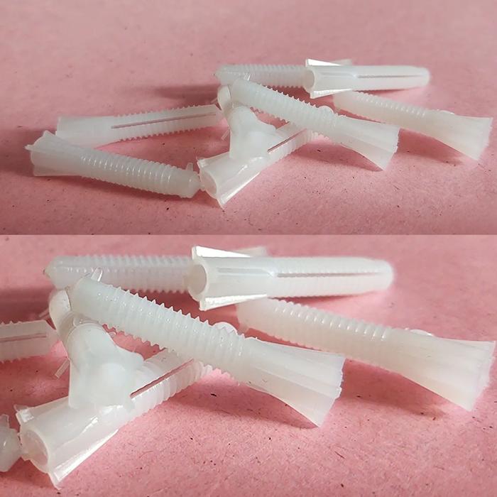 Taquete de Nylon Reforzados, MXPRS-001-15, Medida 1/4", 6,3mm, Material: Nylon Reforzado, 1Pza,, PlastiRoos