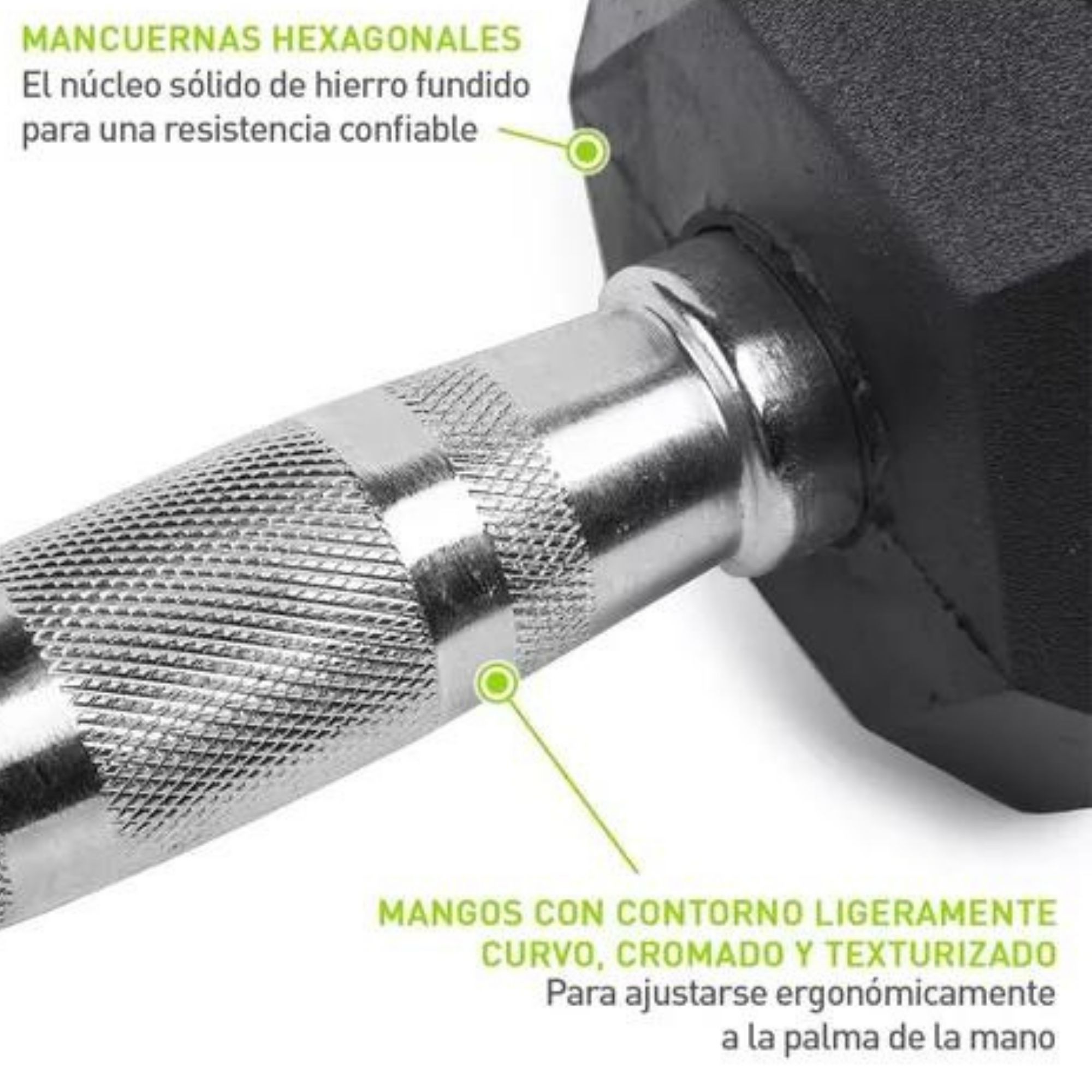 Mancuerna Hexagonal BODYFIT 15 Lb Negro