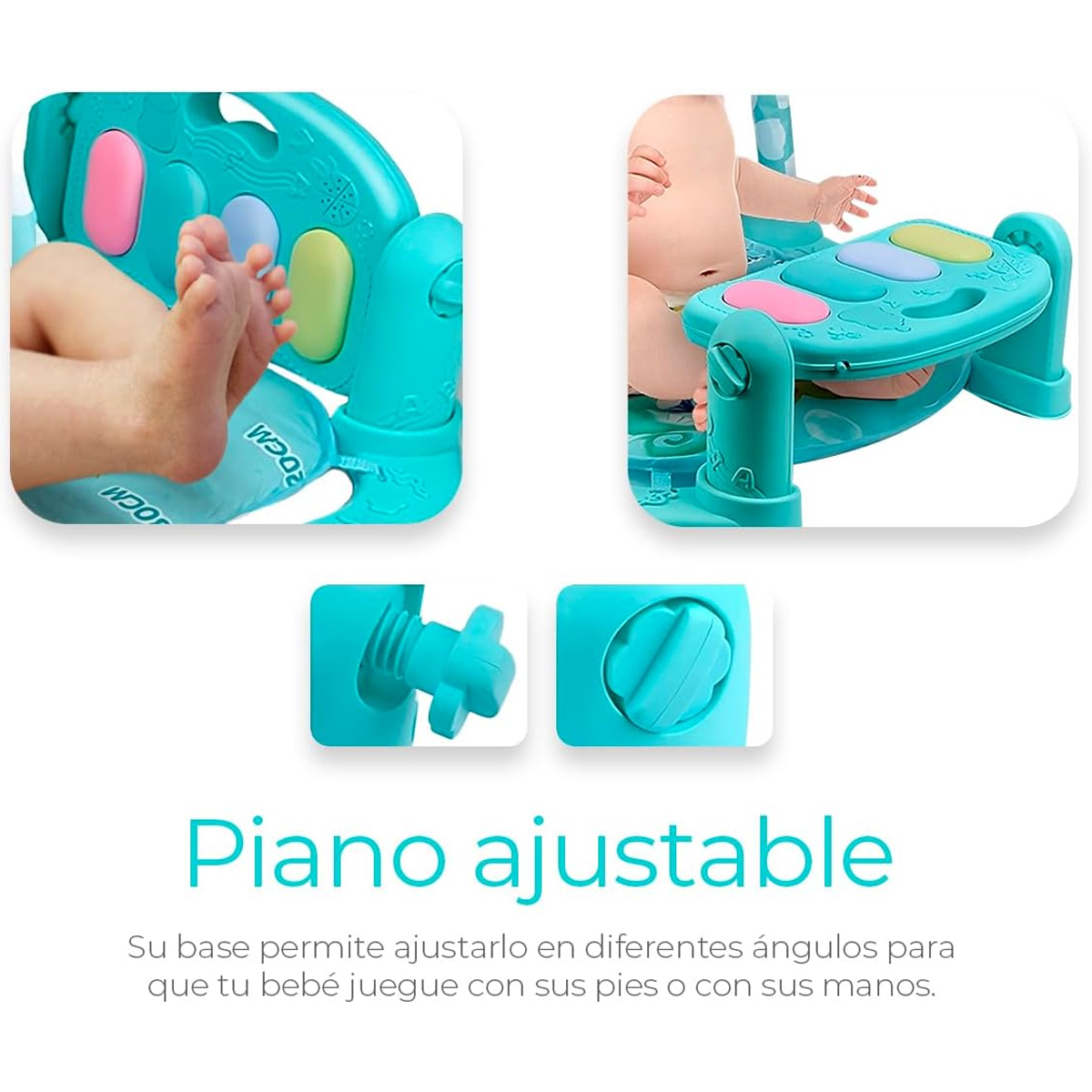 Gimnasio para Bebe Fitness Play Piano 804-A Jirafa Azul