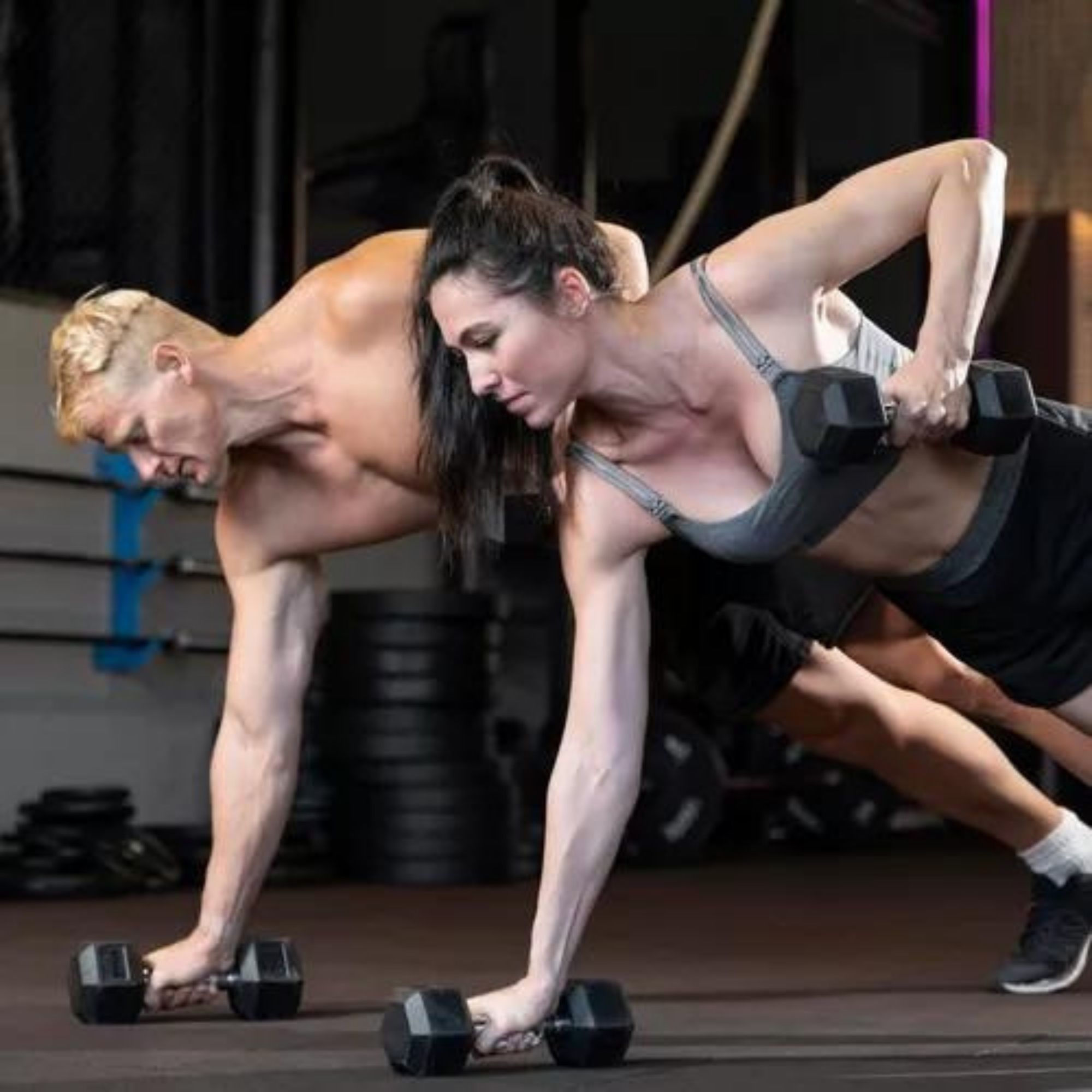 Mancuerna Hexagonal 20 Lb Bodyfit Recubierta De Hule