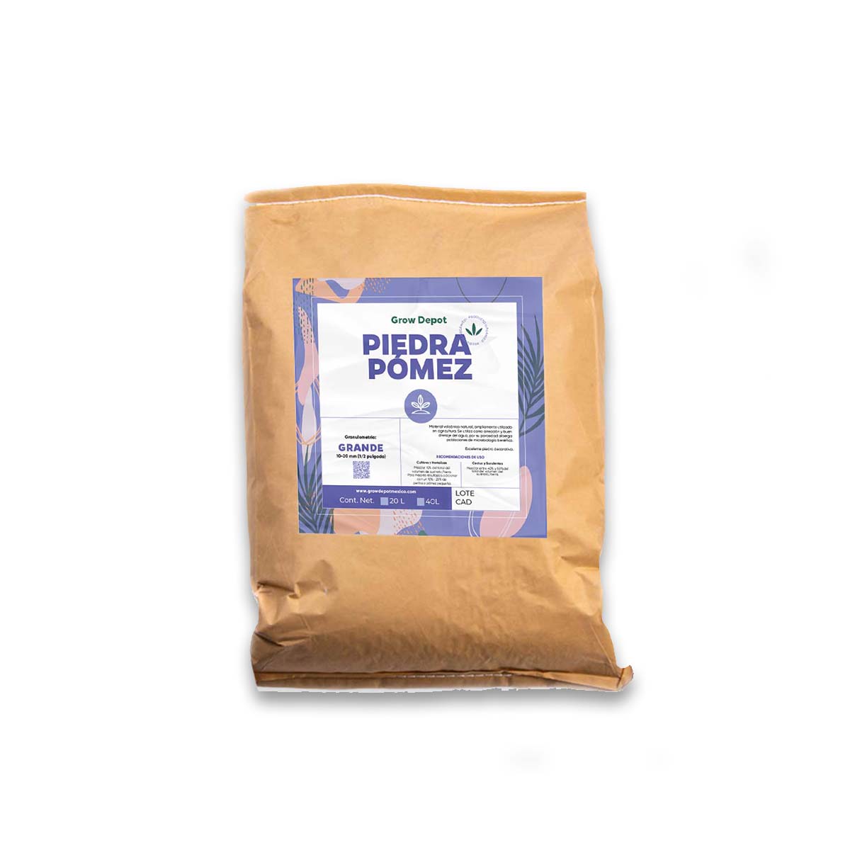 Piedra pómez 20 Lts