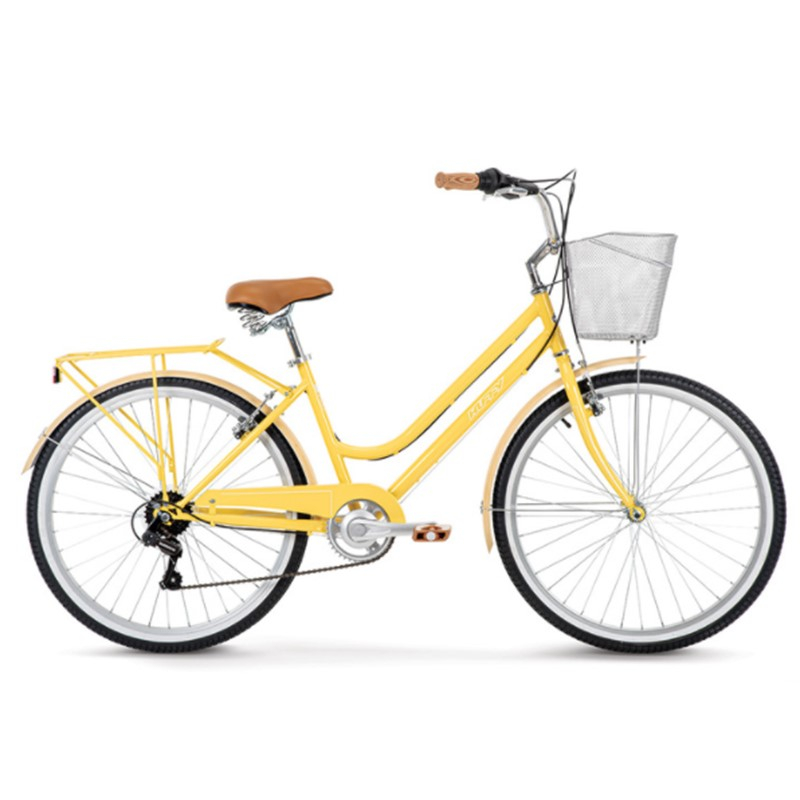 Bicicleta Huffy Keaton Bamboo R26 7 Velocidades Canastilla
