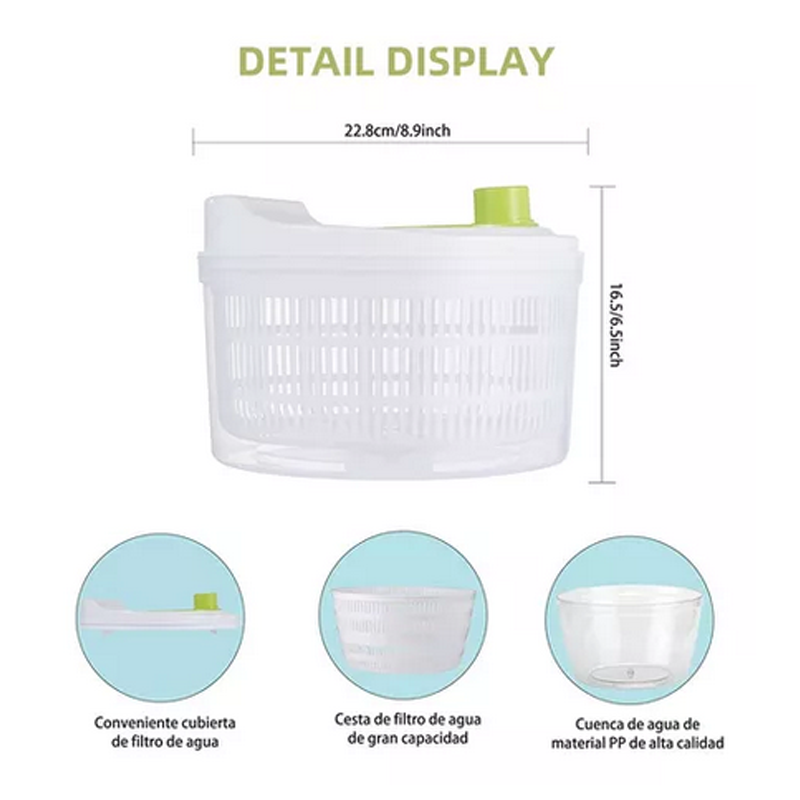 Centrifugador De Verduras Secador De Lechuga Para Cocina