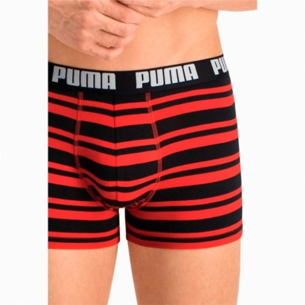 BOXER PUMA PARA HOMBRE ROJO Y NEGRO PAQUETE 2 PIEZAS 907838 07