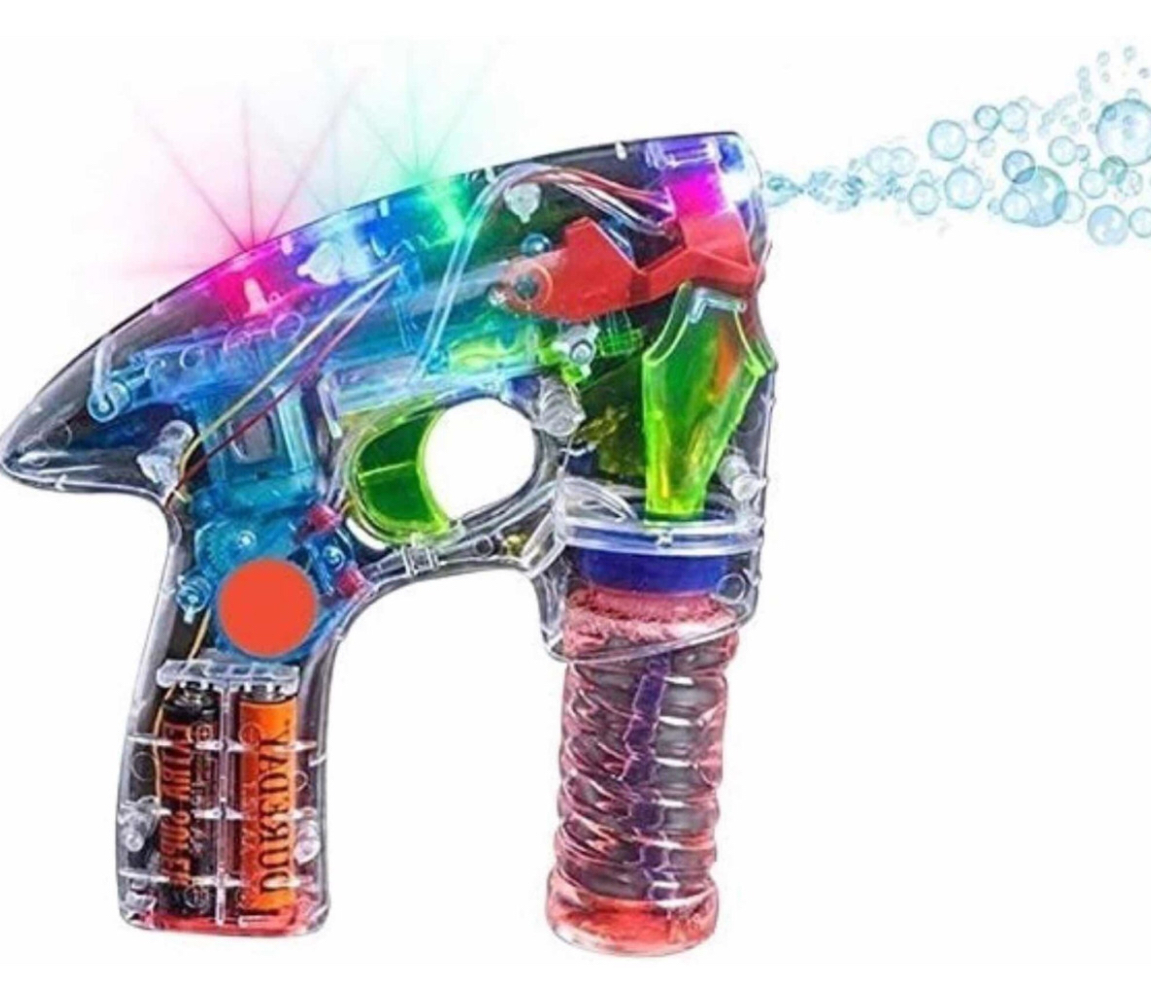 Pistola De Burbujas Con Luz Automática Baterías Juguete