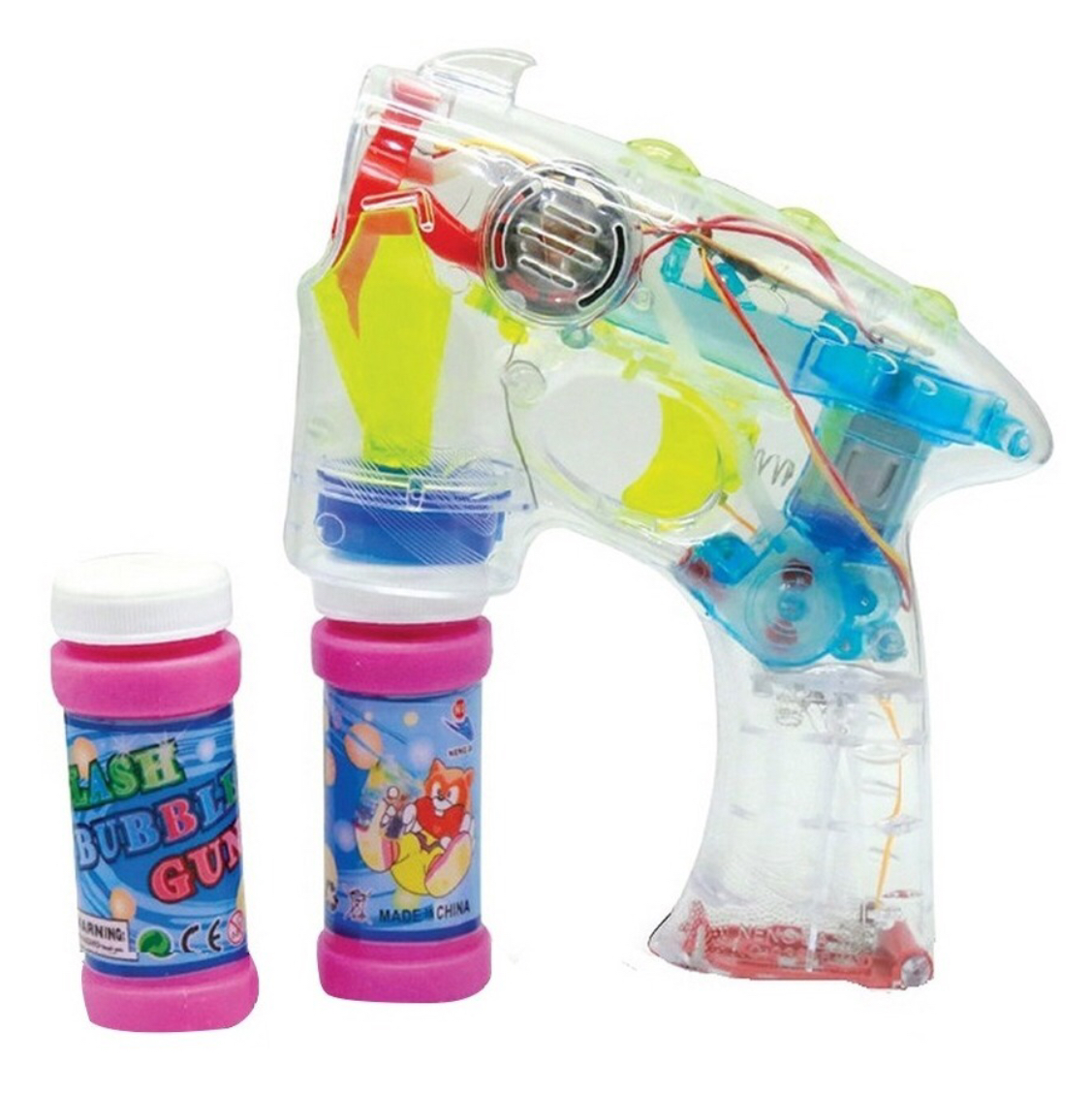 Pistola De Burbujas Con Luz Automática Baterías Juguete