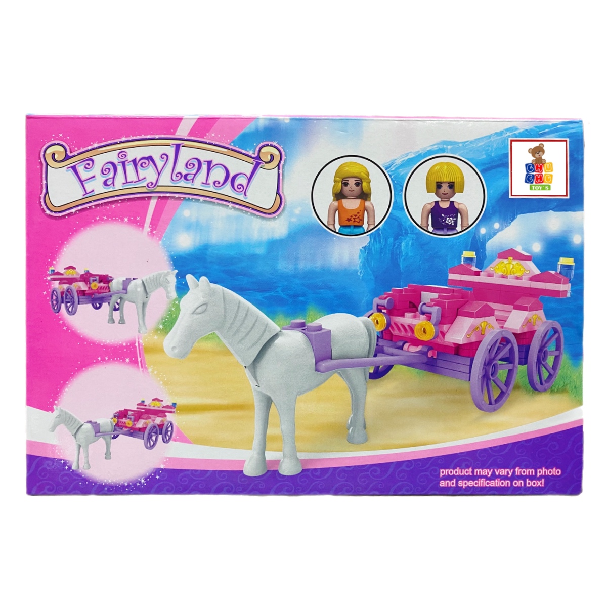 Carruaje Princesas Niña Armable Con Figuras Juego 121pzs