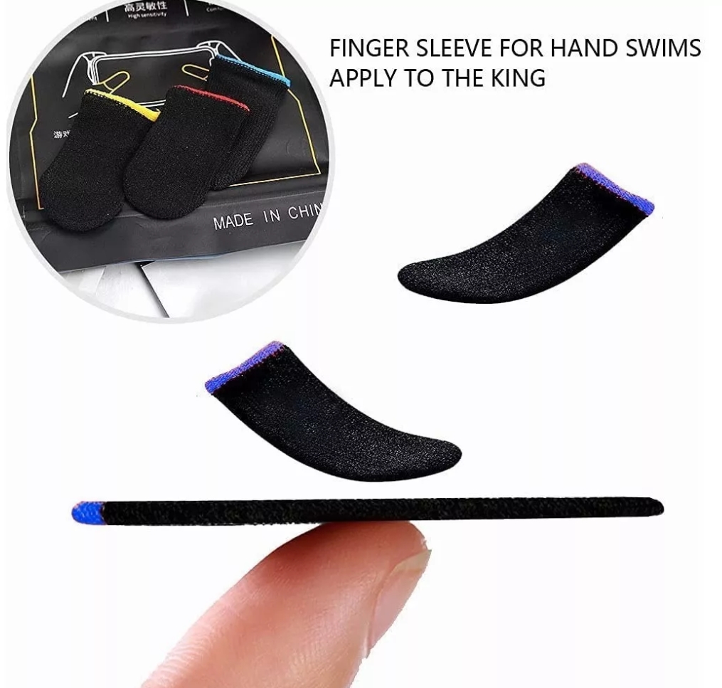 20 Pzs Dedales Dedos Fundas Gamer Touch Guantesitos Azul