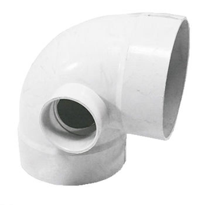 Codo de PVC con Salida Lateral MXLYT-005-1 10 Pzas 110mm Diámetro 50mm Diámetro de Salida Lateral yo Trasera Codo de 90 con 2 Salidas Laterales Blanco PVC, SanixCodo 90 Multex