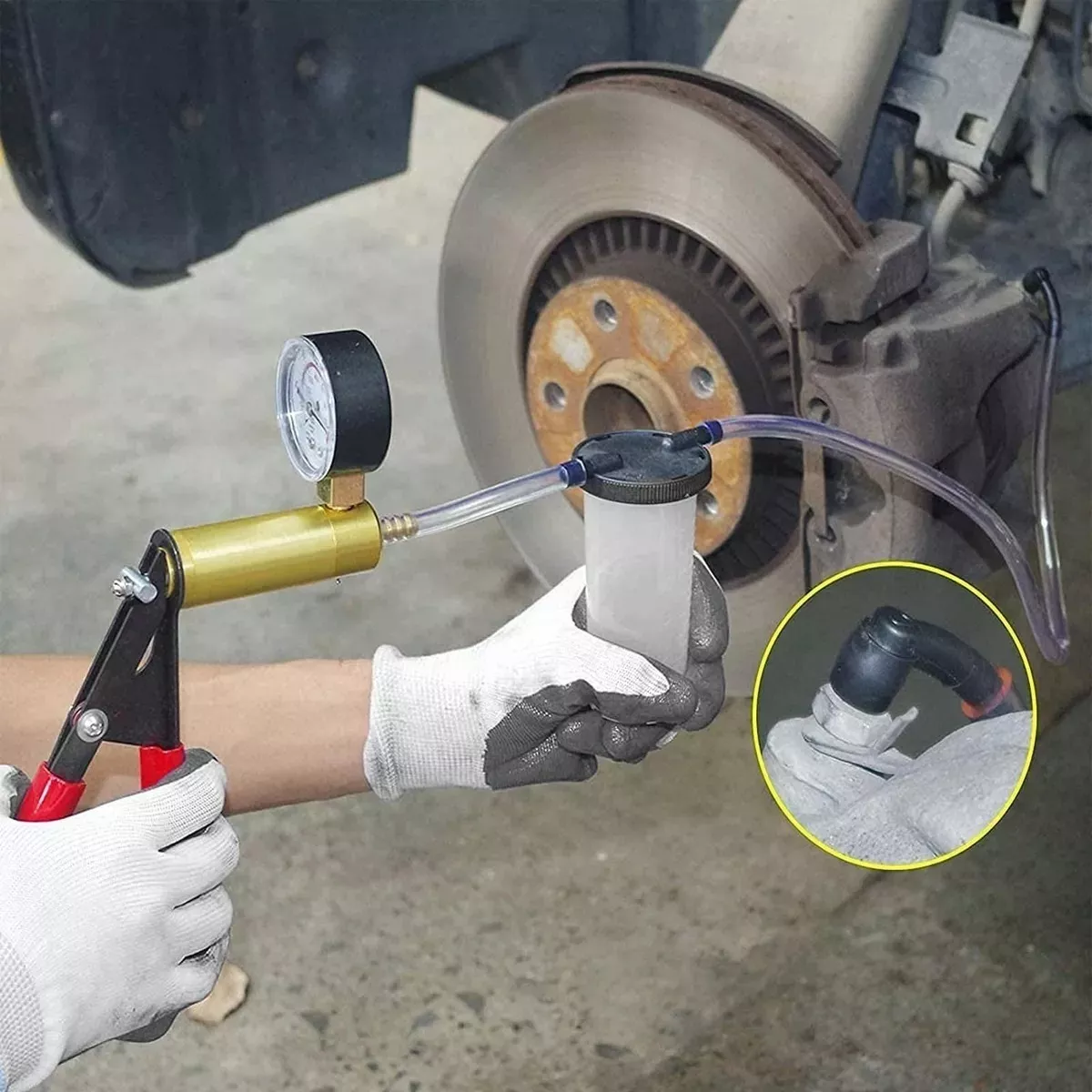 Bombas De Vacío Manual Purgador De Frenos Aluminio Auto Moto