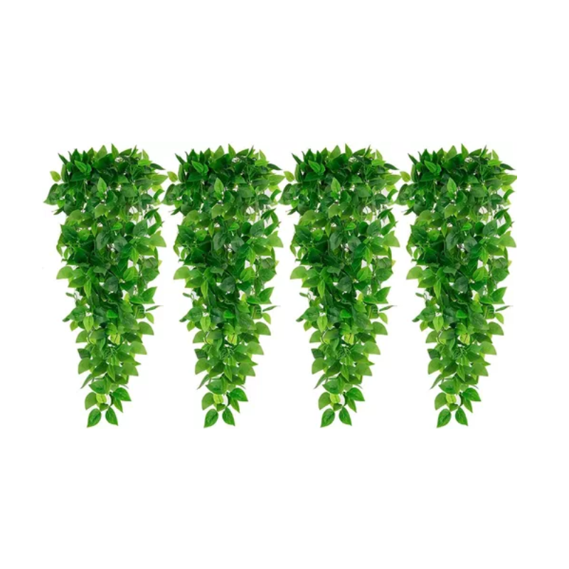 Plantas Artificiales Colgantes C/diseño De Hiedra, 4 Piezas