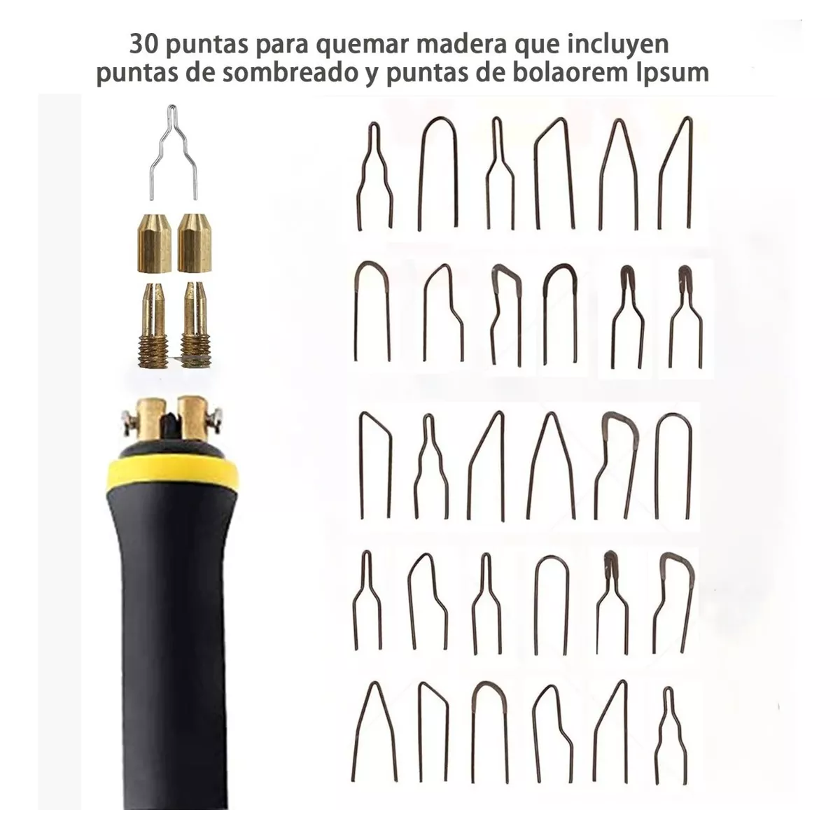 Kit Cautin Pirógrafo Eléctrico Con Temperatura Ajustable 