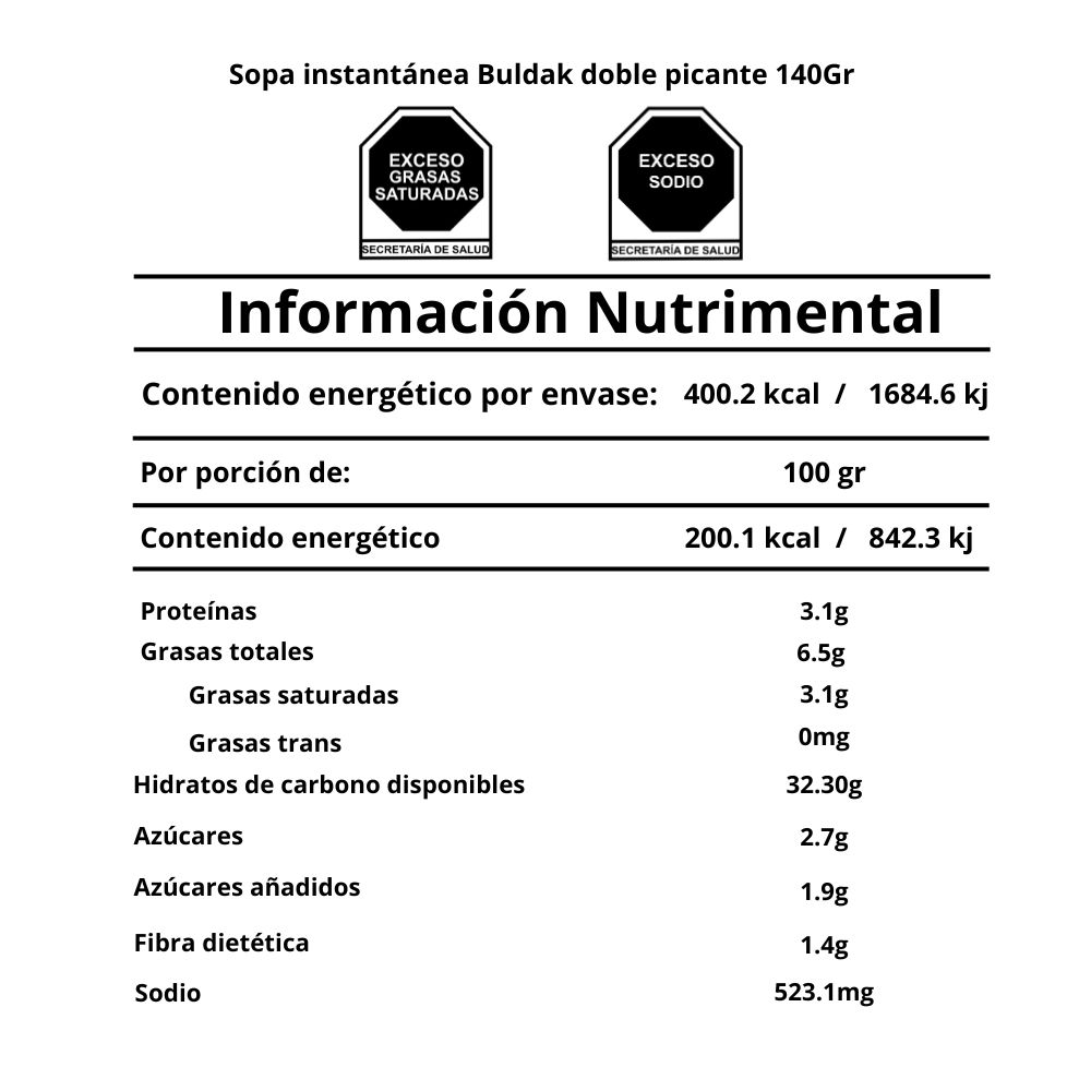 Ramen picante coreano samyang buldak Extra picante 4 piezas