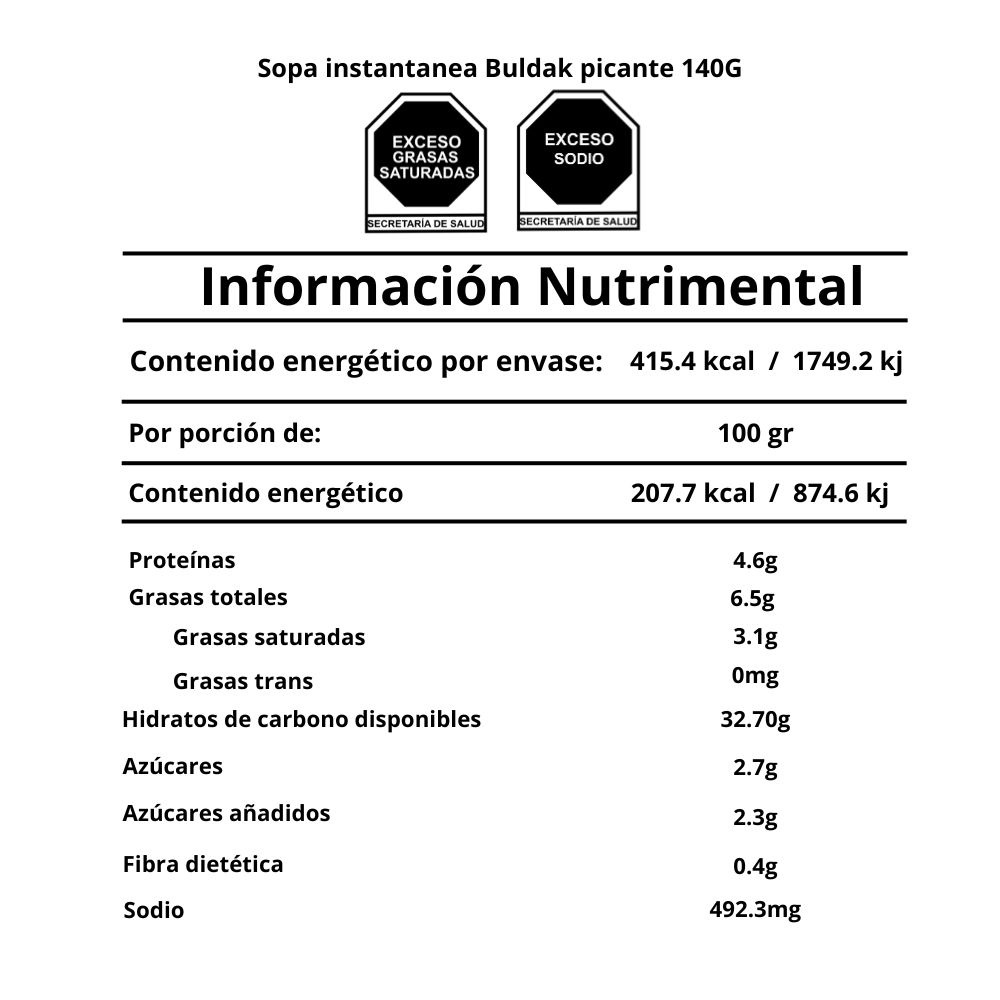 Ramen picante coreano samyang buldak Original 4 piezas