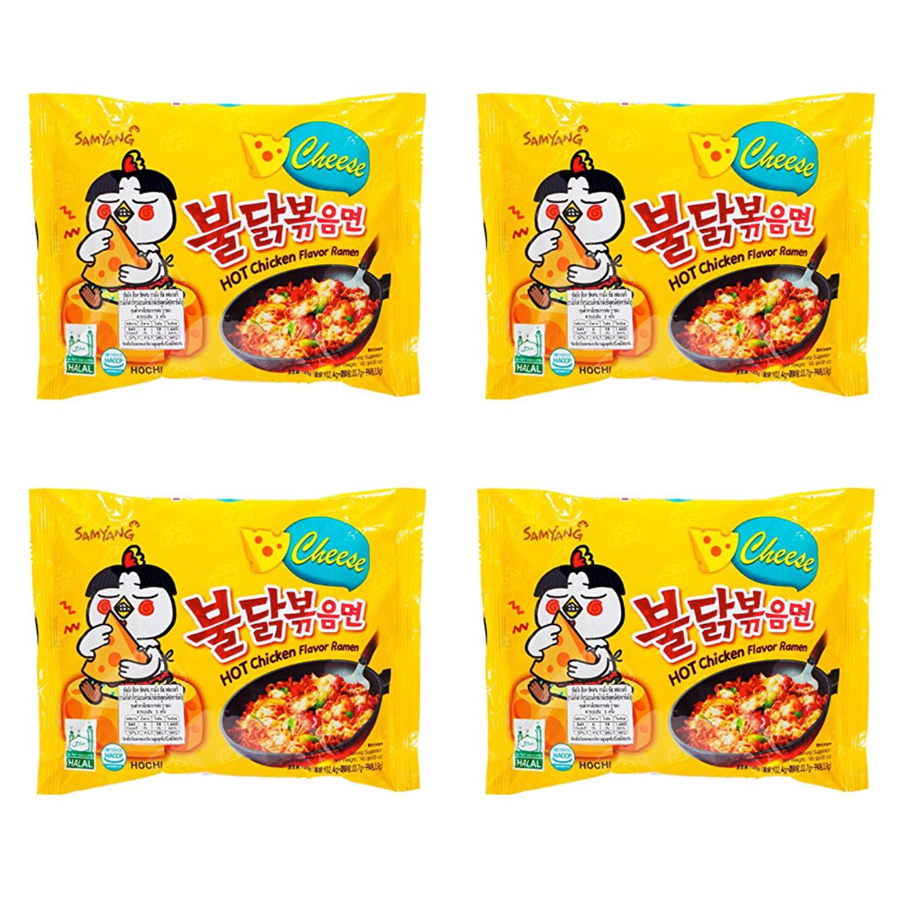 Ramen picante coreano samyang buldak Queso 4 piezas