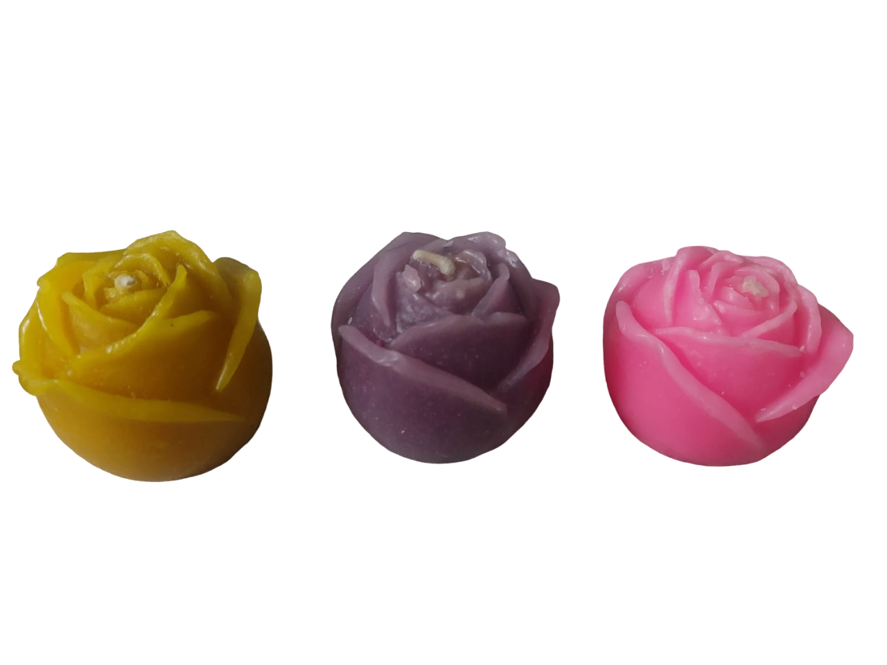 Vela en forma de Rosas con Aroma a Frambuesa